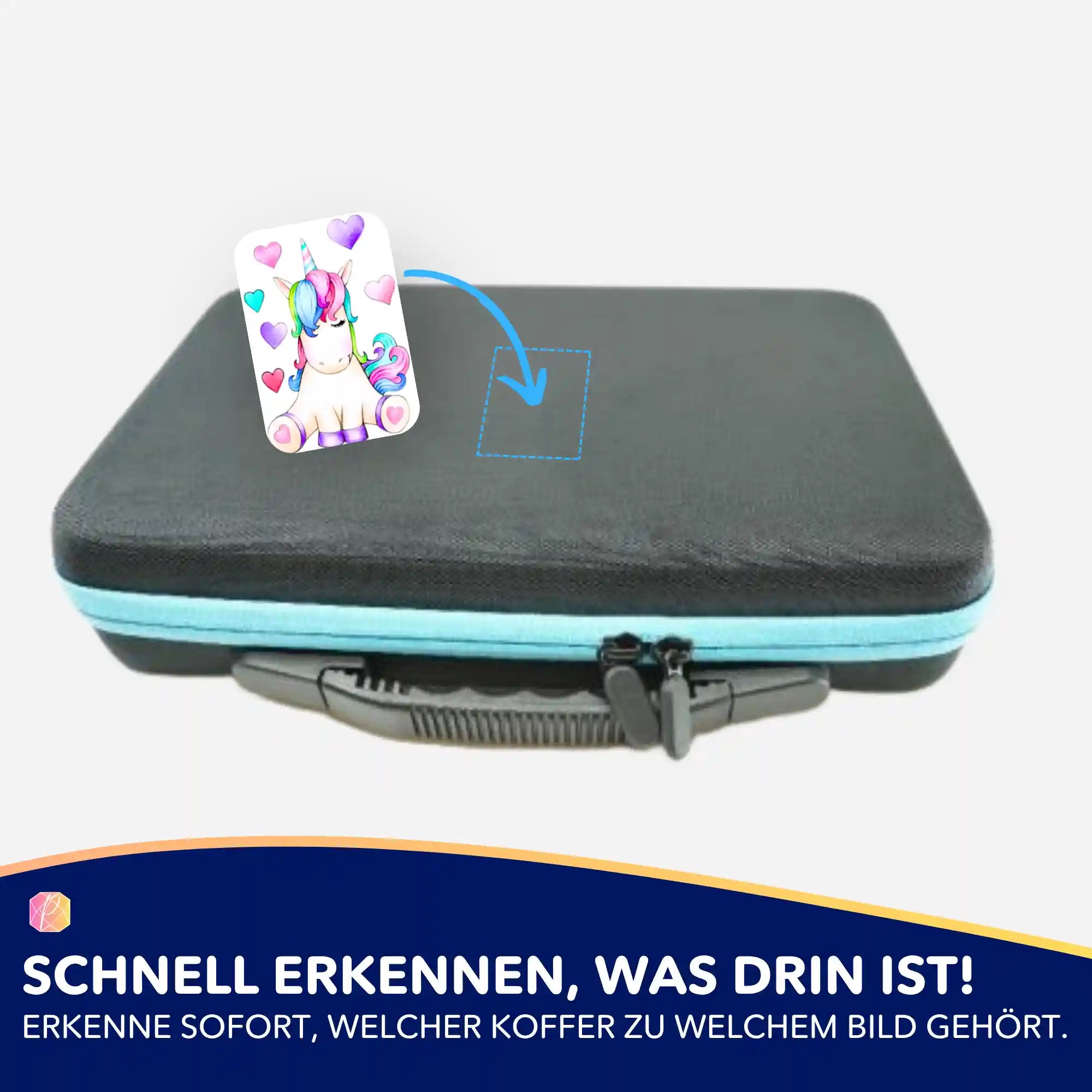 Aufkleber 5er-Set - Buntes Einhorn