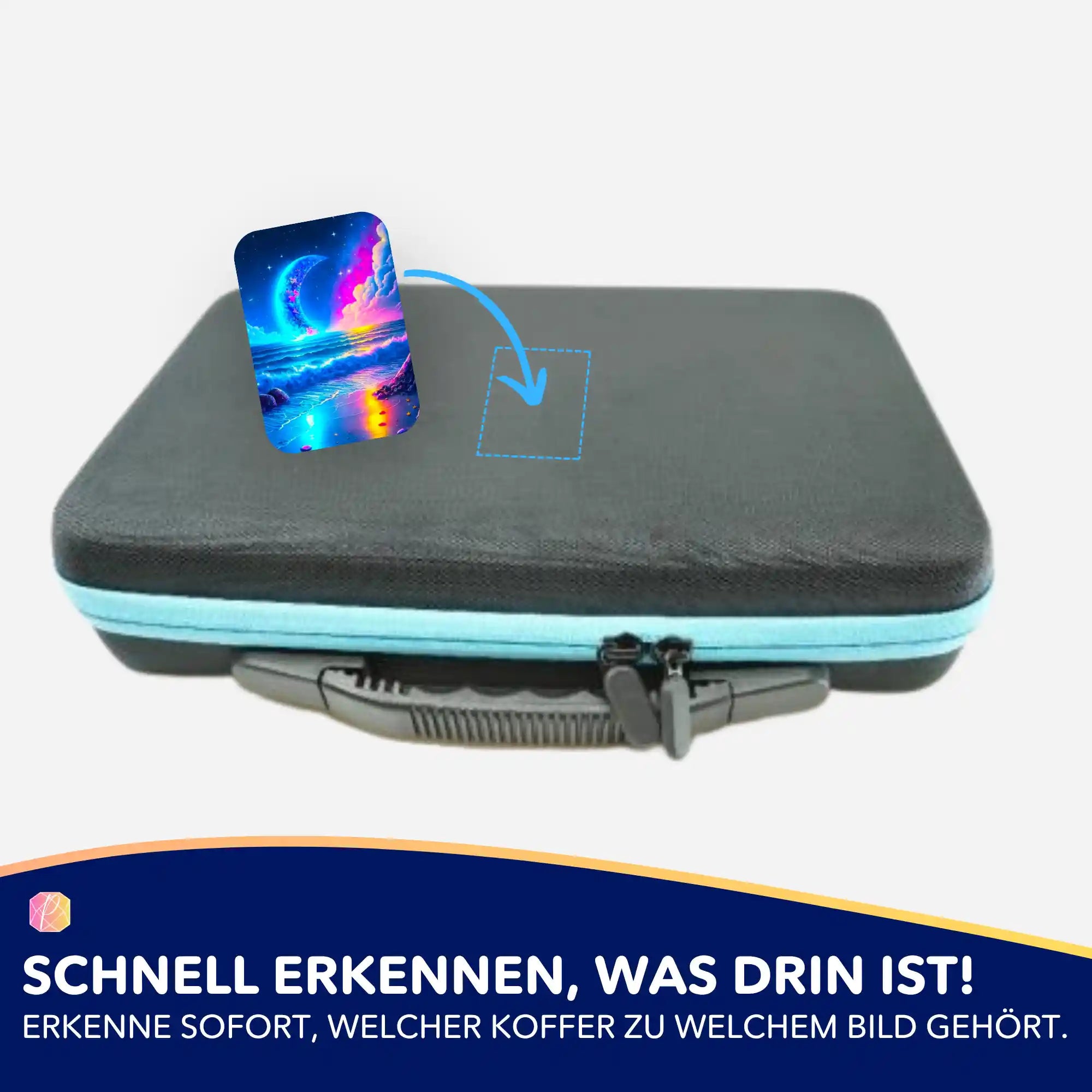 Aufkleber 5er-Set - Strand im Mondschein