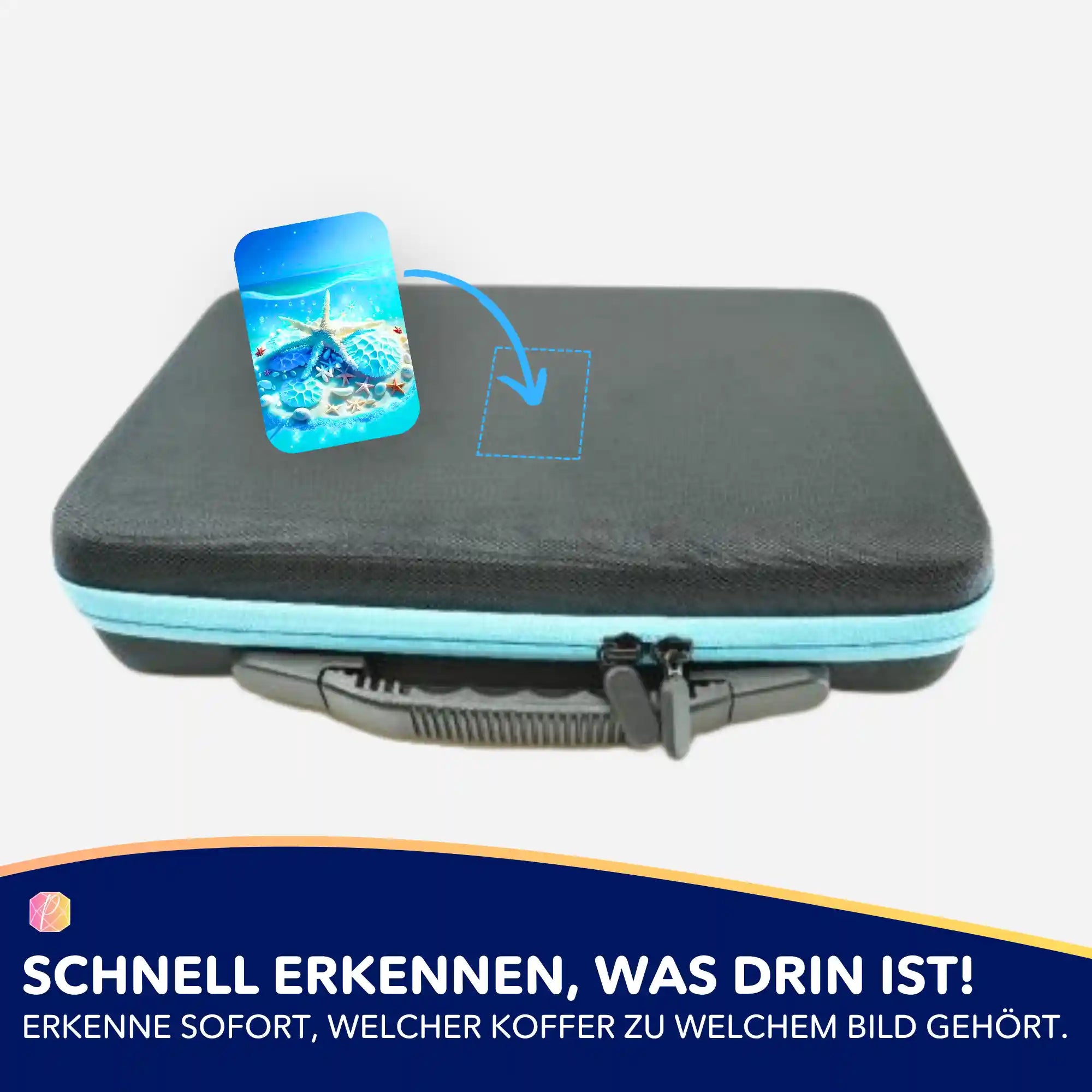 Aufkleber 5er-Set - Blaue Meeressymphonie