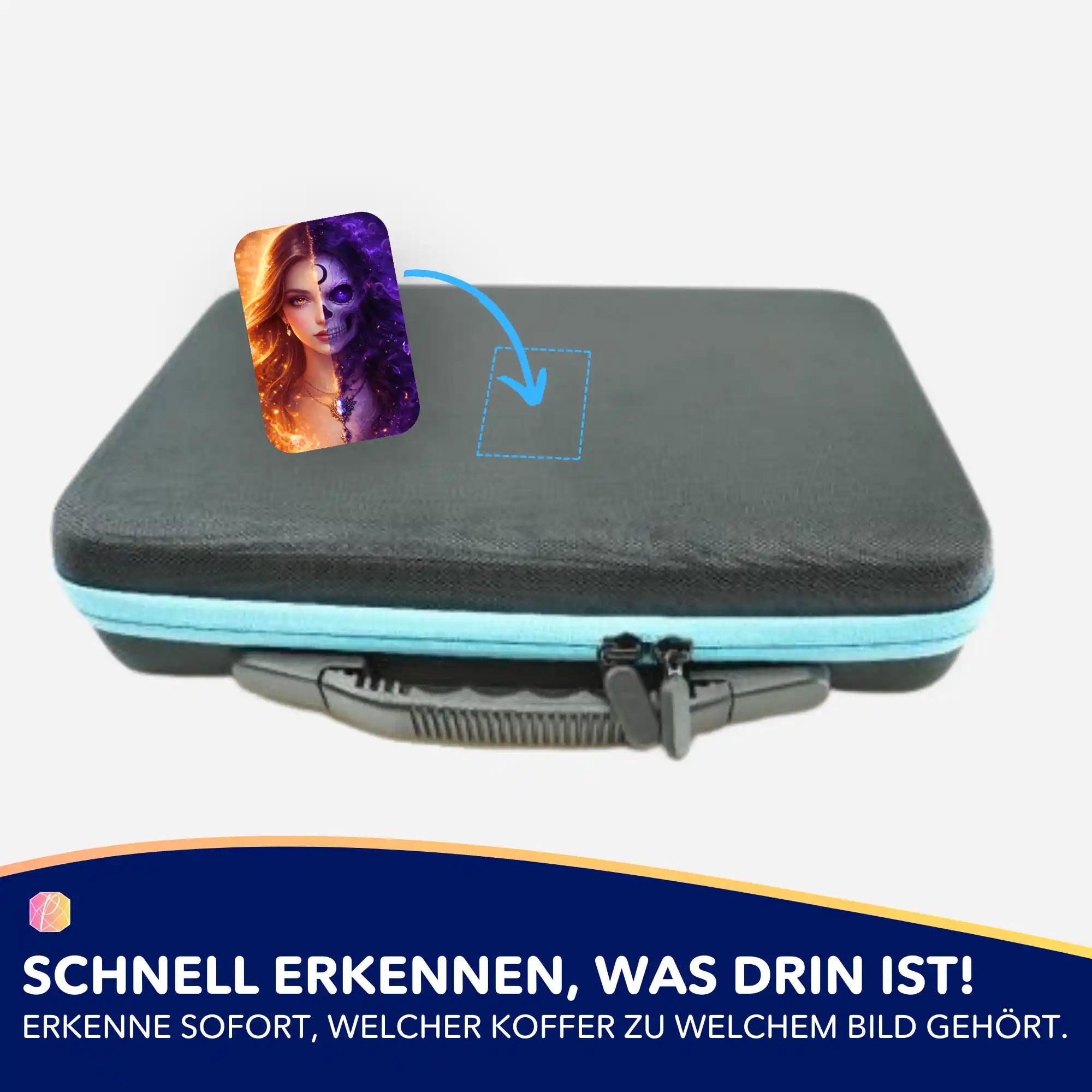 Picmondoo Diamond Painting Aufkleber zur Beschriftung von Zubehör-Koffern für mehr Ordnung bei deinen Kunstwerken