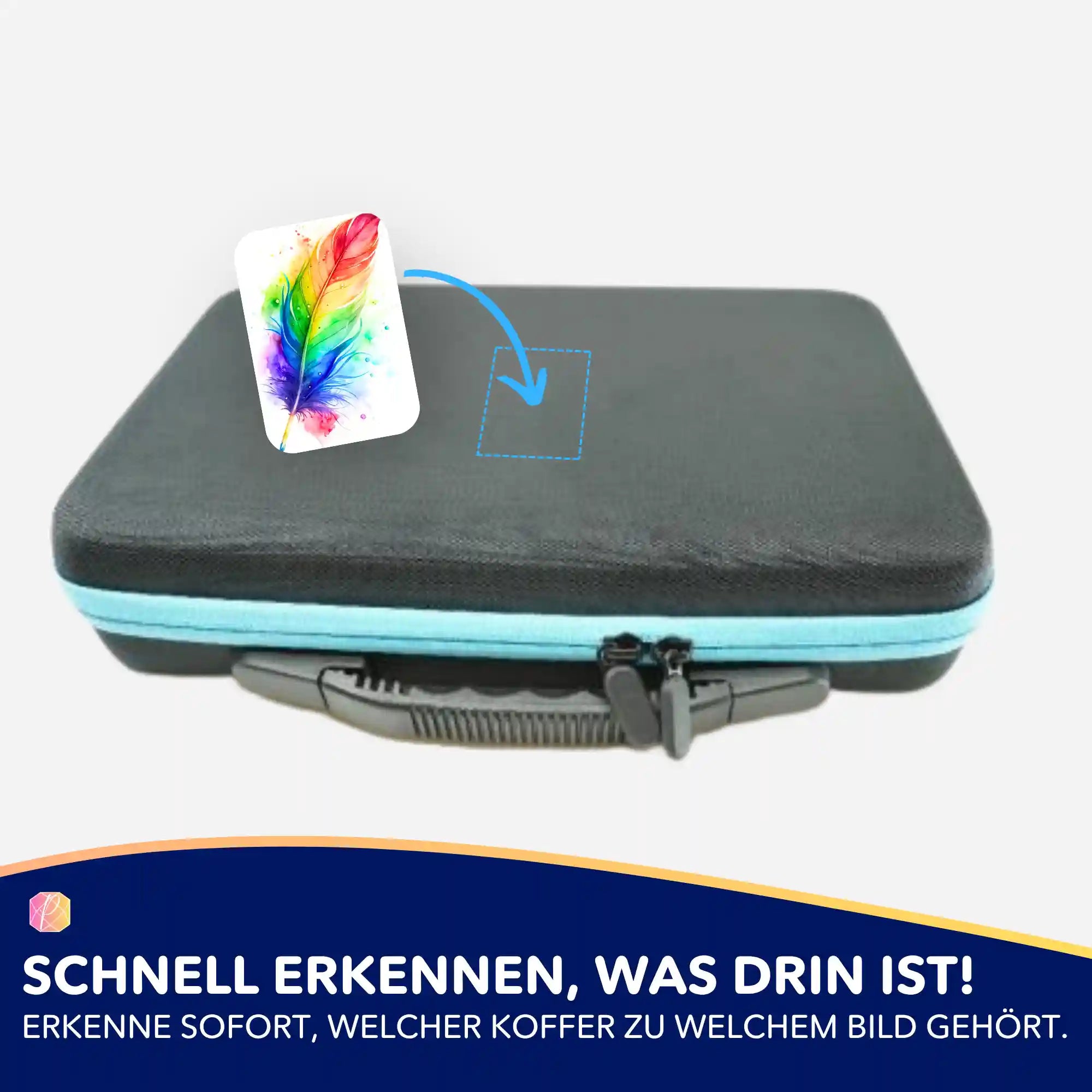 Aufkleber 5er-Set - Rainbow Feather