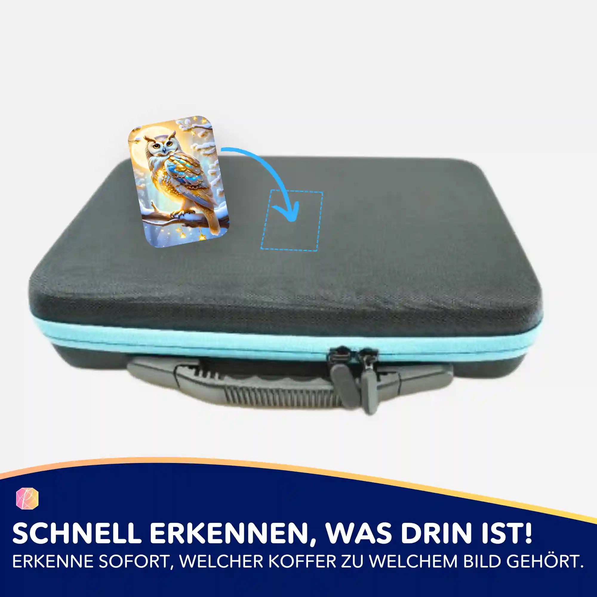 Aufkleber 5er-Set - Goldene Schneeeule