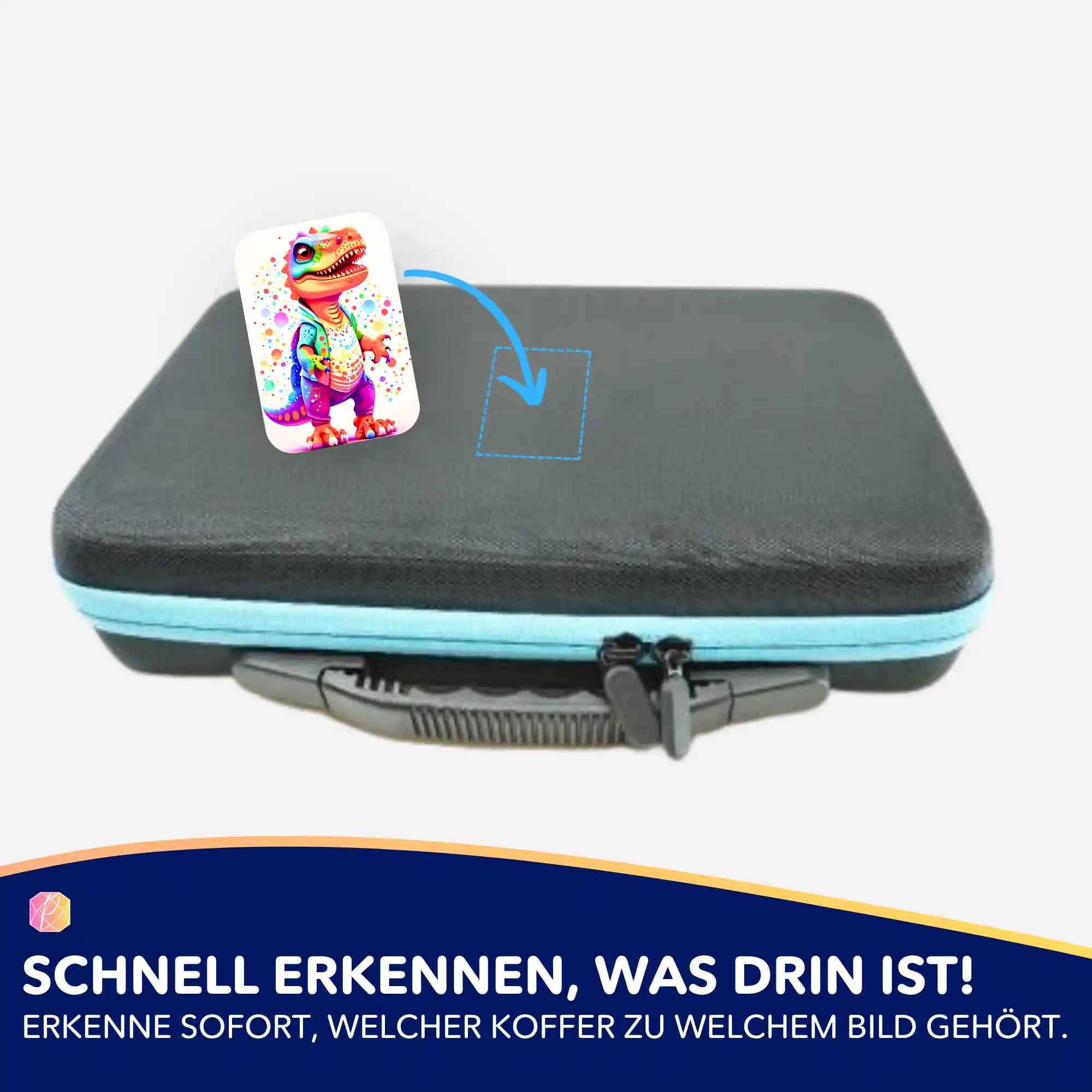 Aufkleber 5er-Set - Kunterbunter Dinosaurier