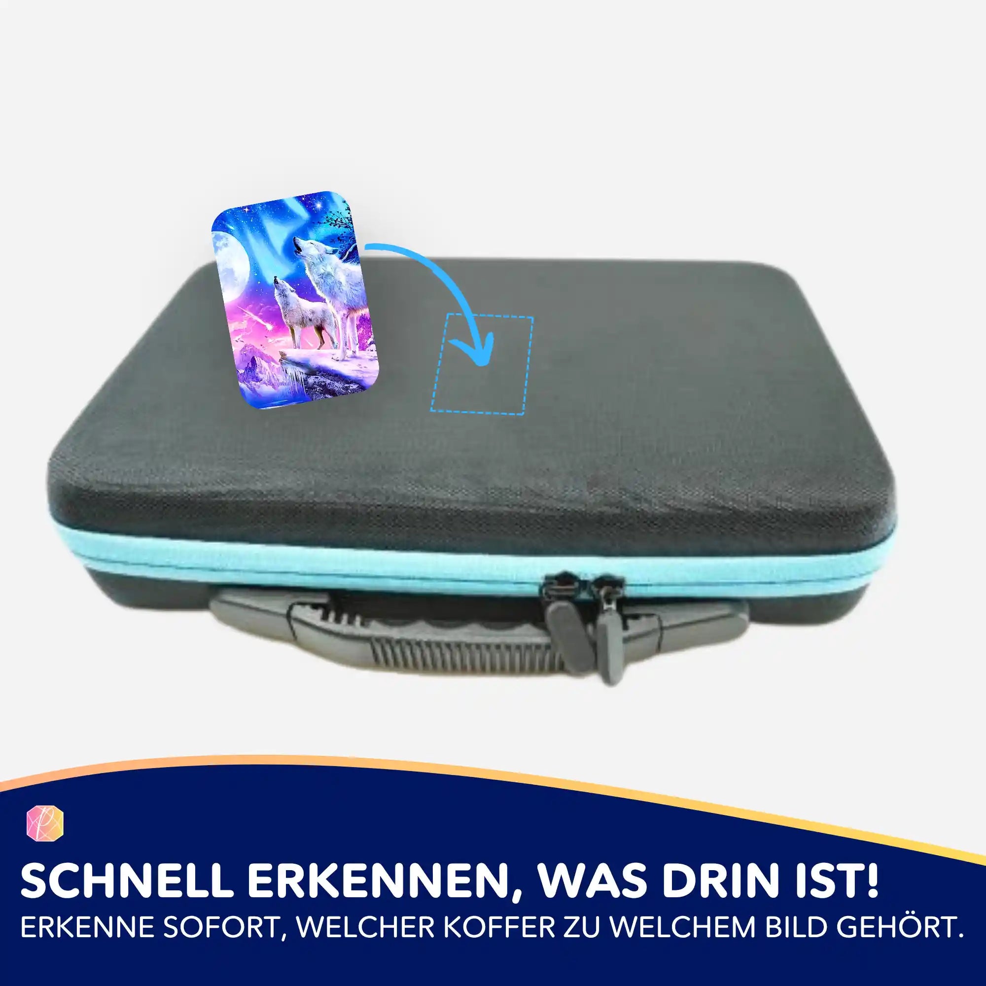 Aufkleber 5er-Set - Weiße Wölfe im Winterland