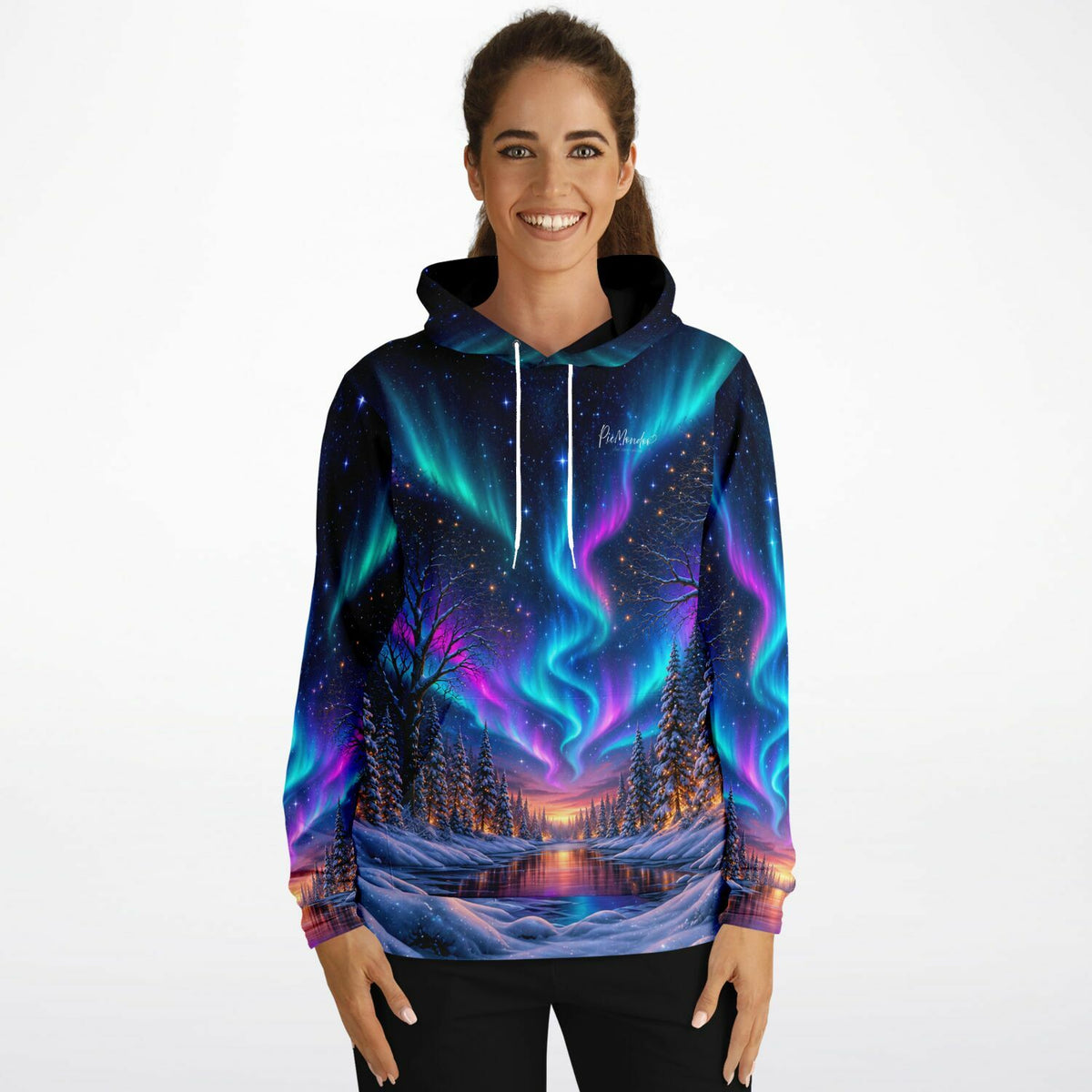 Dreamer Hoodie mit Nordlichter-Design, inspiriert von Diamond Painting Kunstmotiven für kreative Fashion-Fans