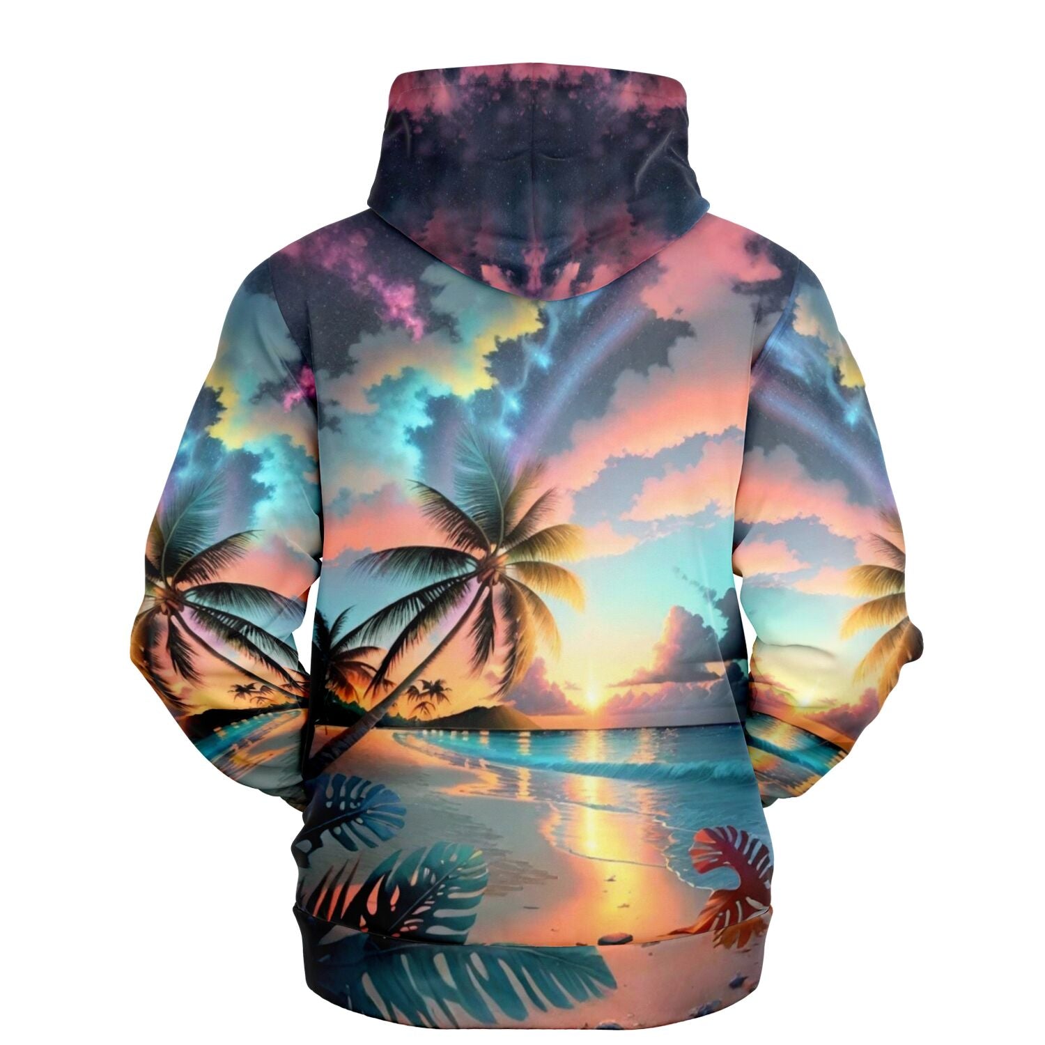 Dreamer Hoodie - Palme im bunten Abendhimmel