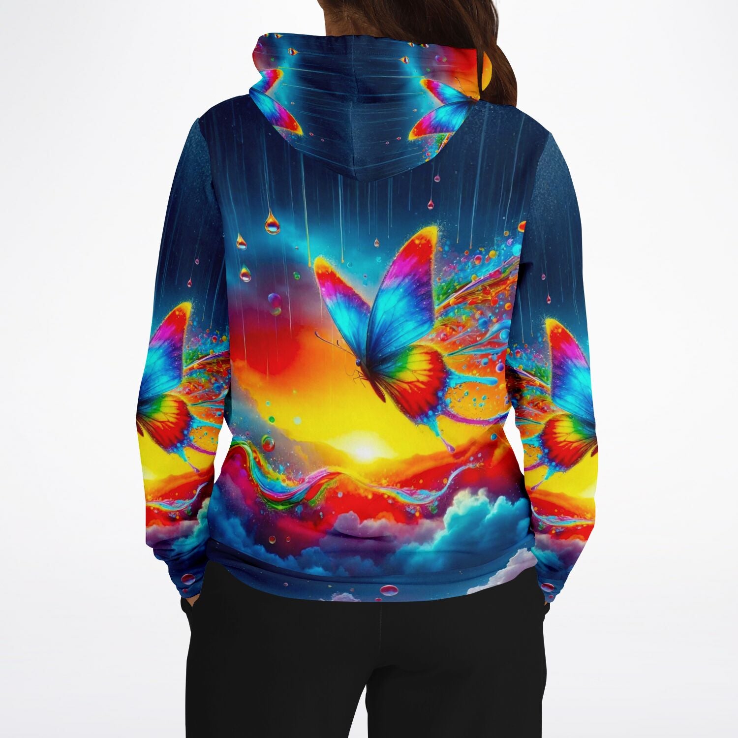 Dreamer Hoodie - 100 Farben Special - Schmetterlinge im Regenbogenfluss