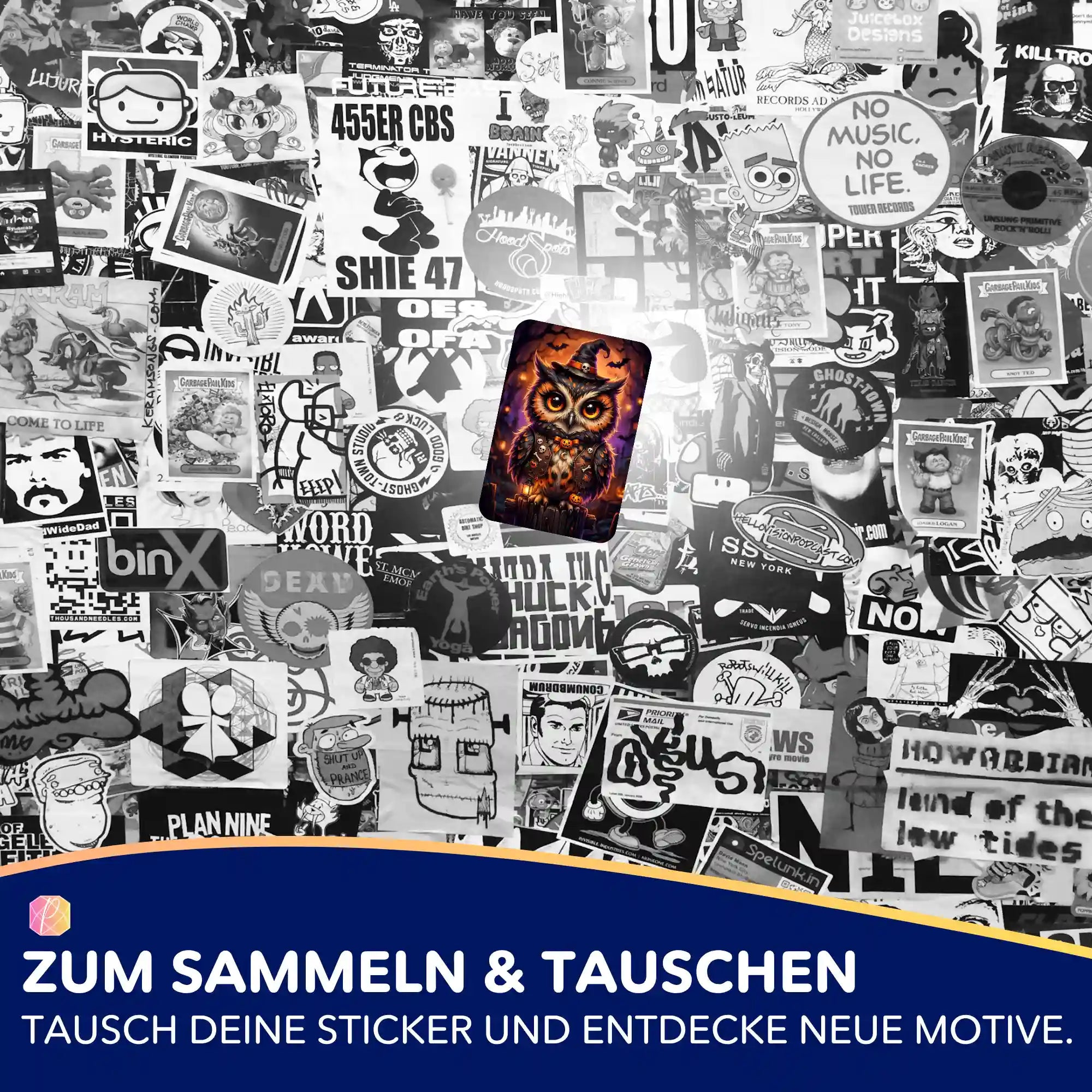 Picmondoo Sticker-Set Wächter der Kürbisnacht als Zubehör für dein Diamond Painting und Malen nach Zahlen Hobby