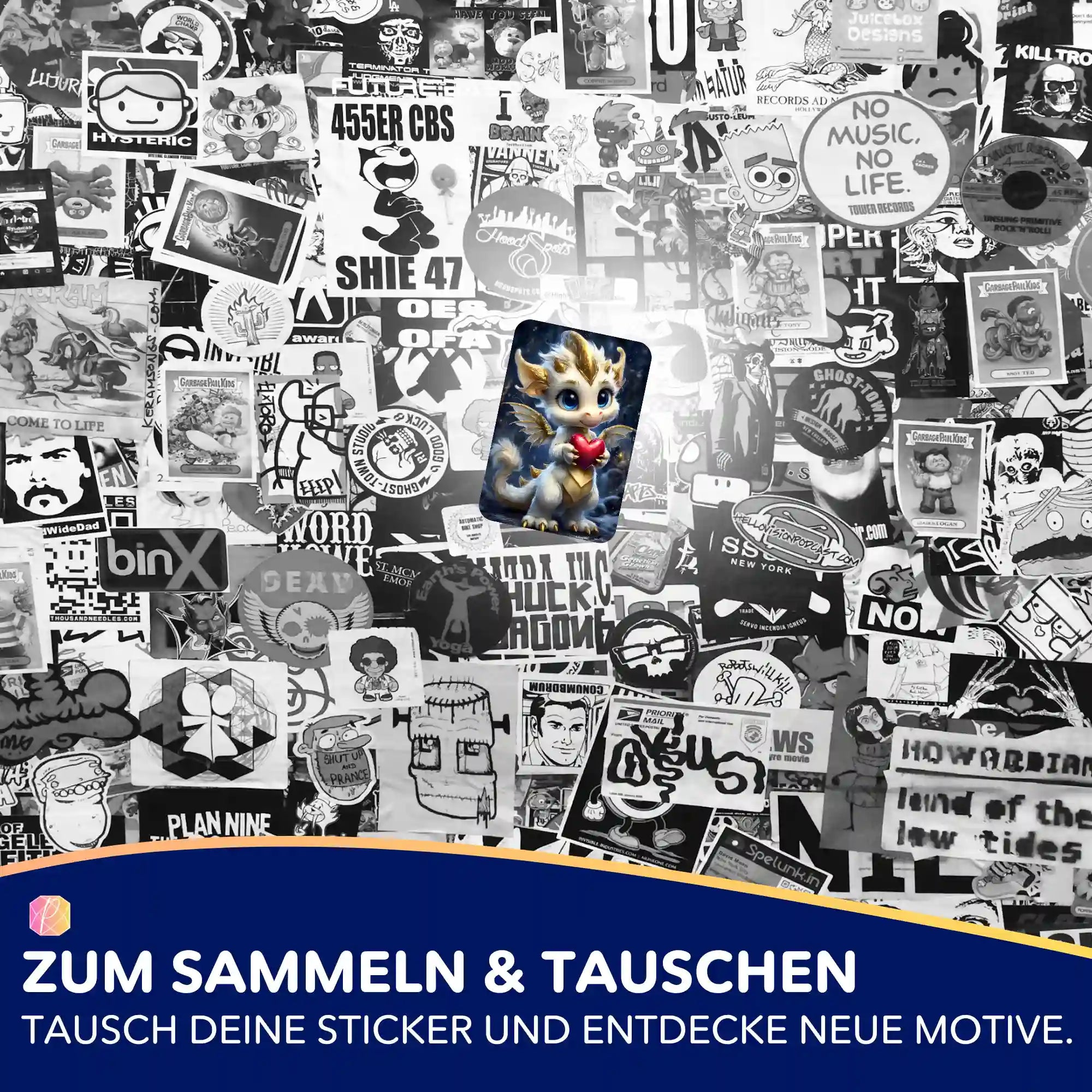Aufkleber 5er-Set - Herzlicht