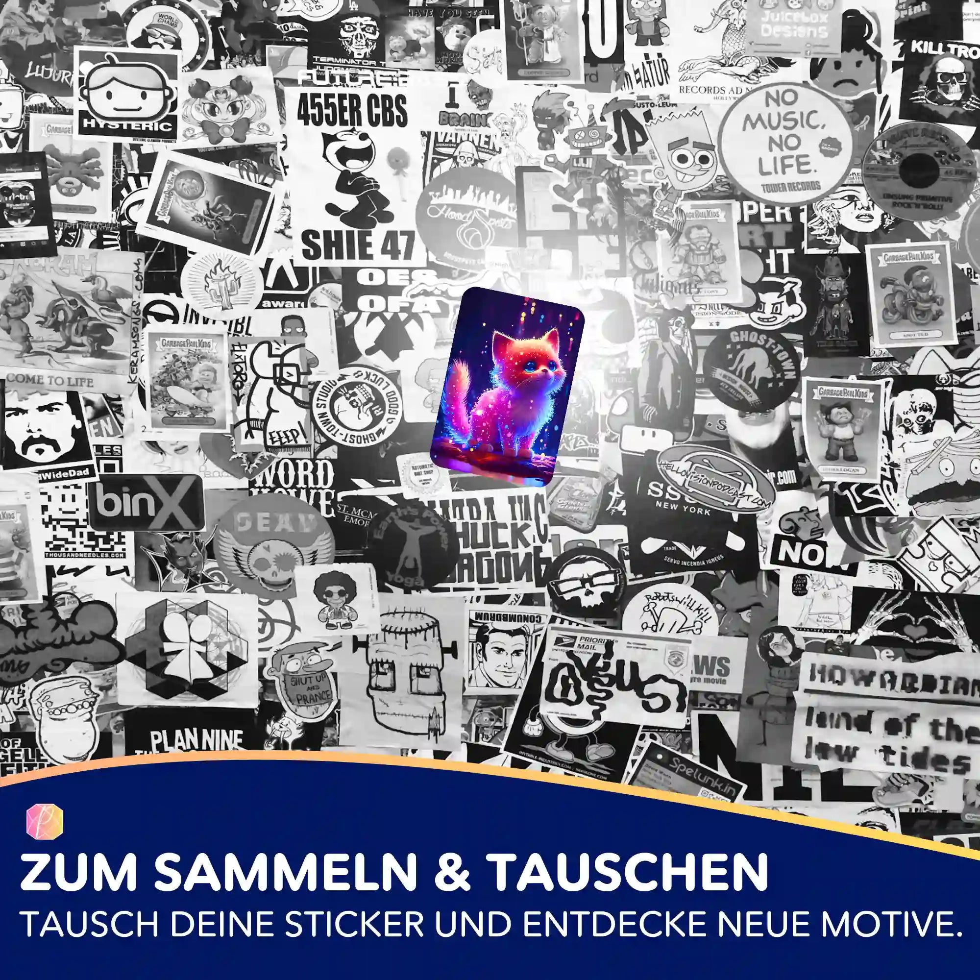 Aufkleber 5er-Set - Zuckerkätzchen