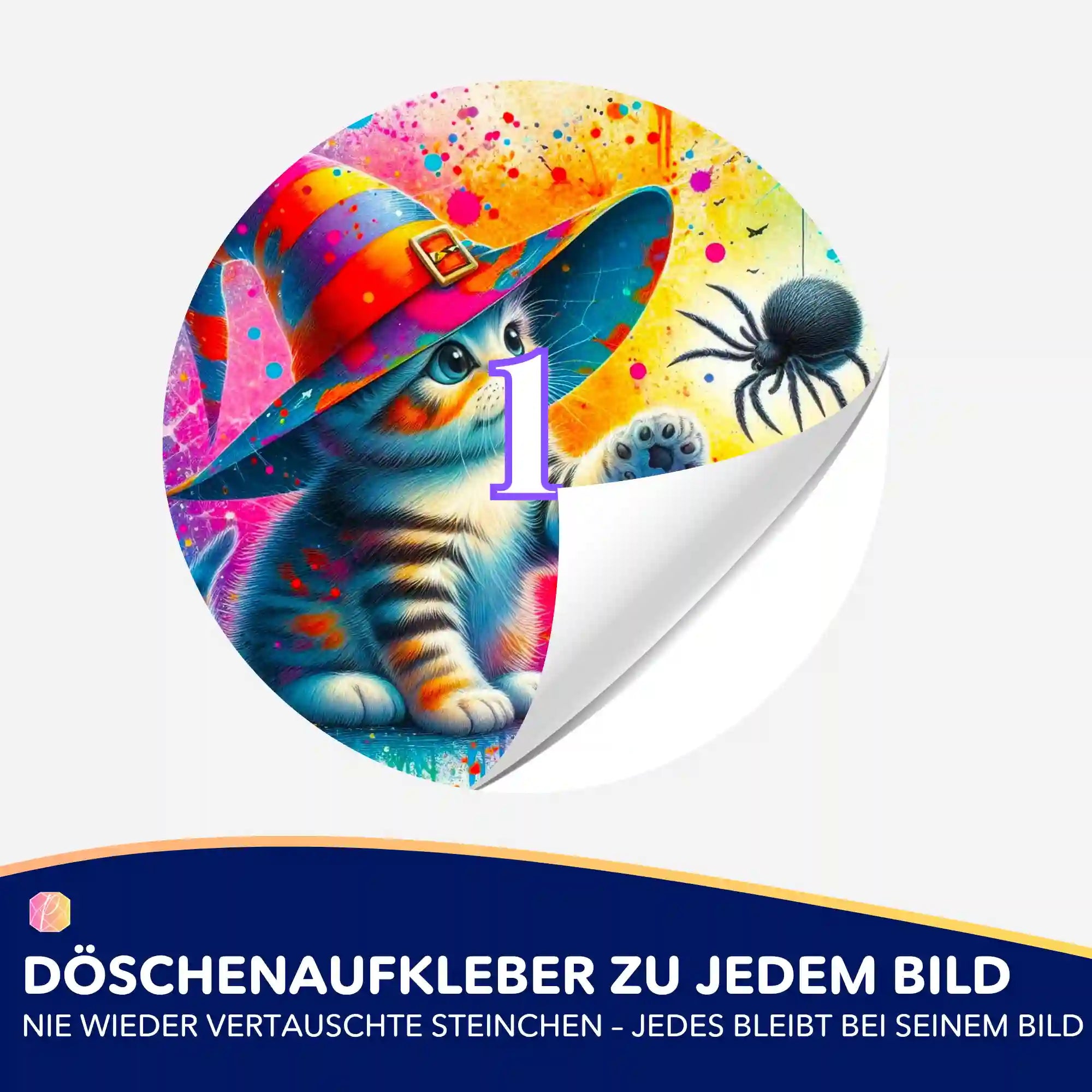 Döschenaufkleber - Kitty Cat die Zauberkatze