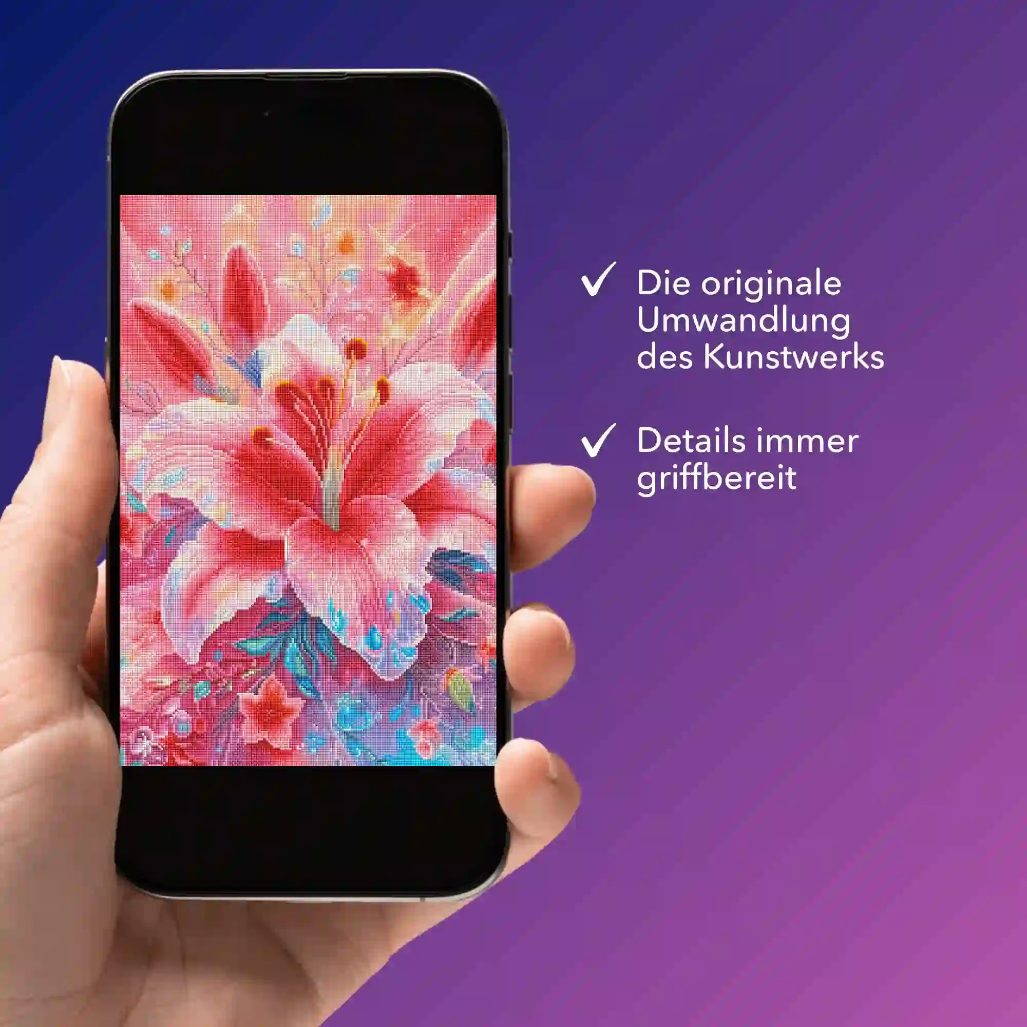 Digitale Bildmappe - Zarte Lilie in rosé