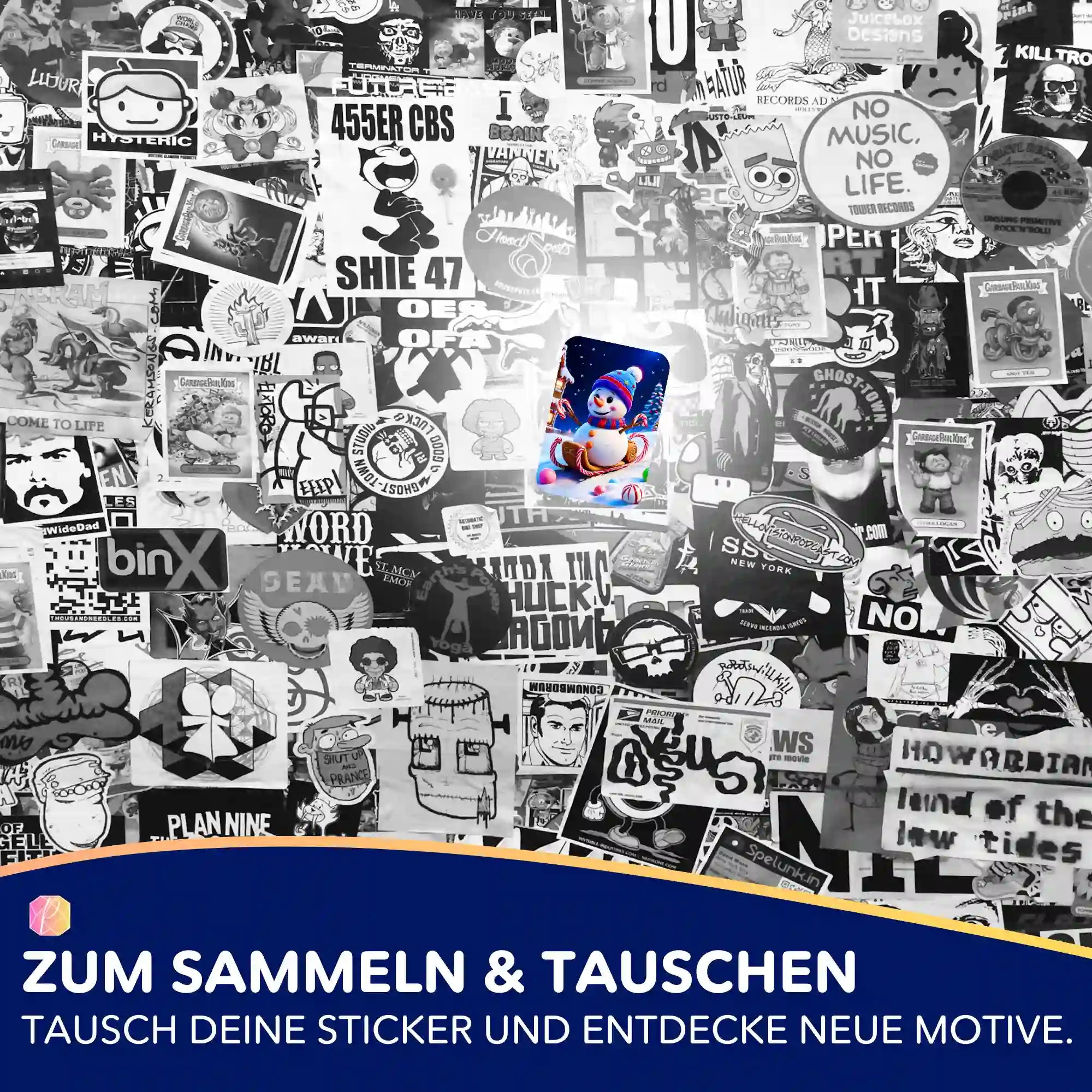 Aufkleber 5er-Set - Sweet Schlittenfahrt "Limited Edition"