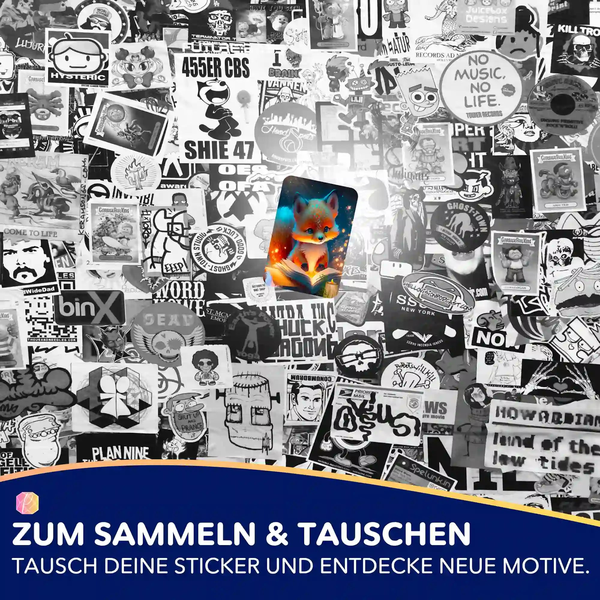 Aufkleber 5er-Set - Lesestunde im Fuchswald "Limited Edition"