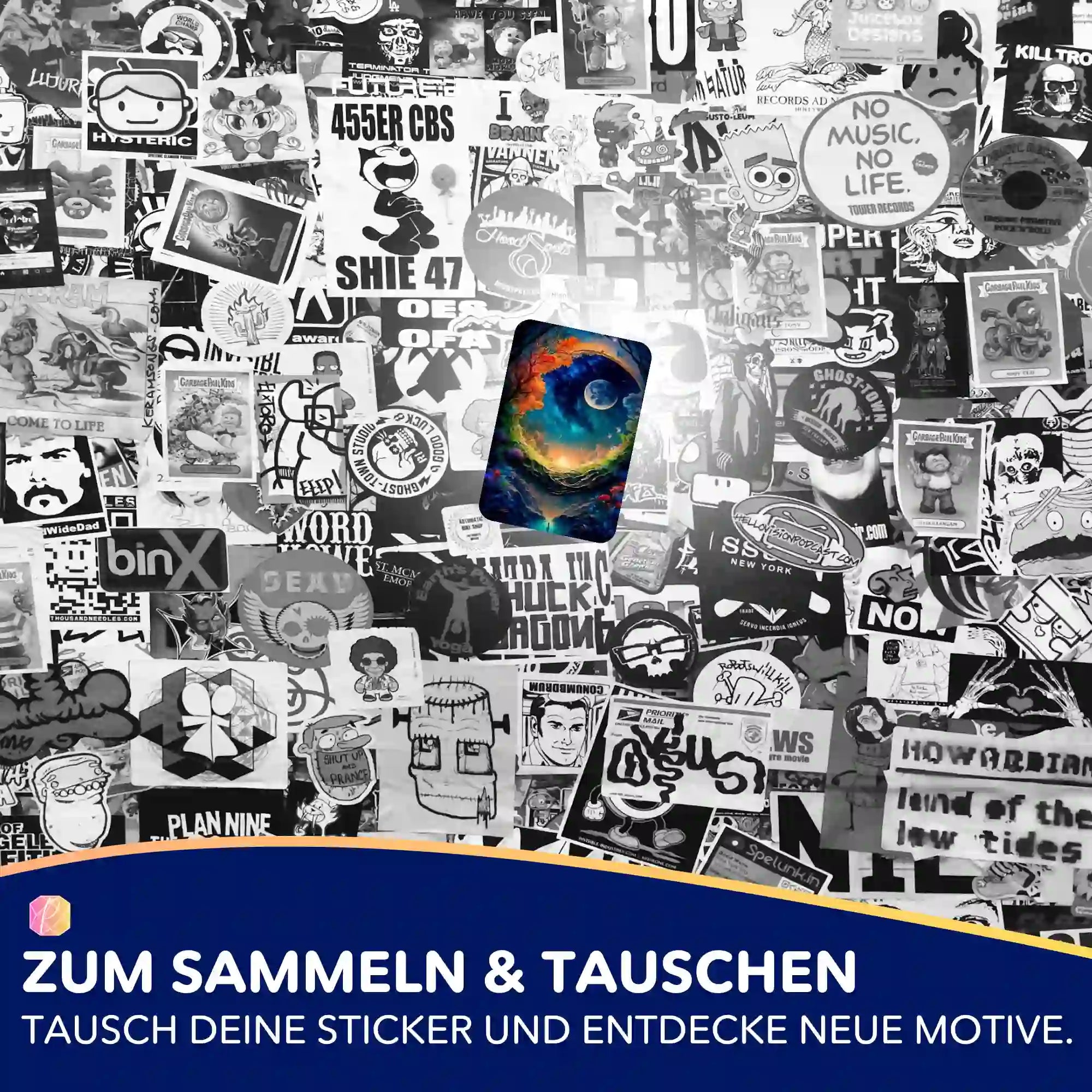 Aufkleber 5er-Set - Mondblick "Limited Edition"