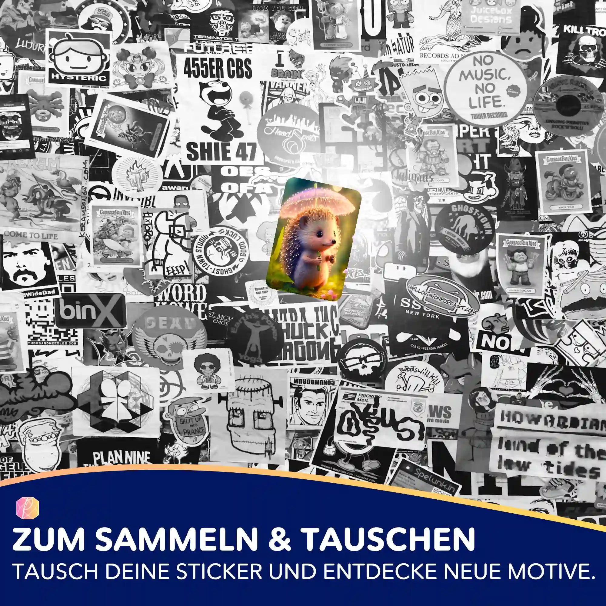 Aufkleber 5er-Set - Igelchen im Sonnenlicht