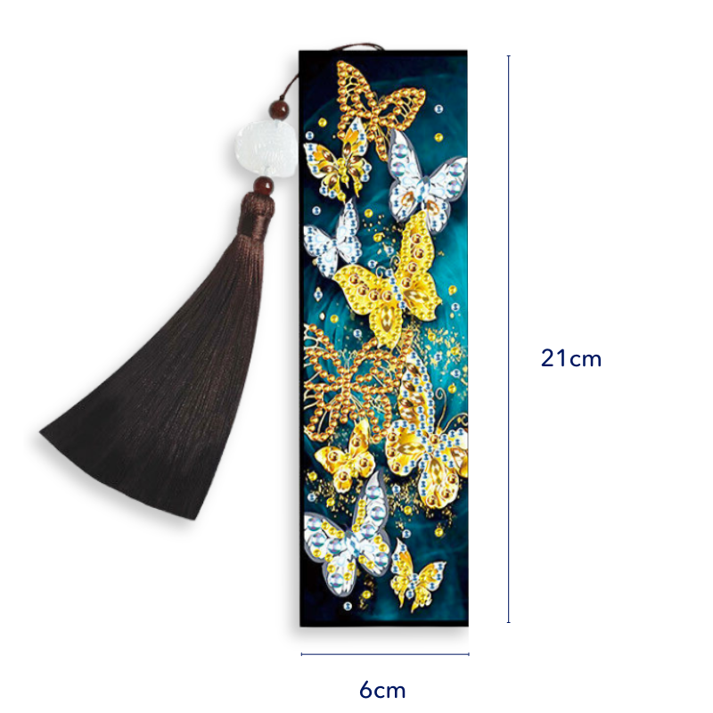 Diamond Painting Lesezeichen "Fox & Butterfly" 2er Set