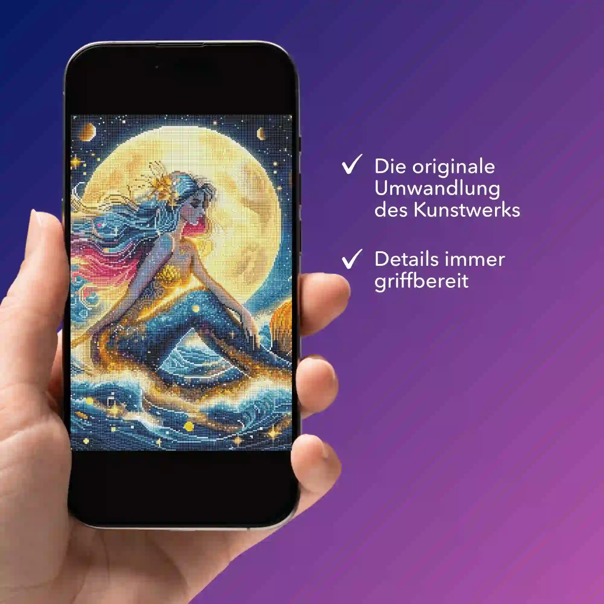 Digitale Bildmappe - Meerjungfrau im Sternenhimmel