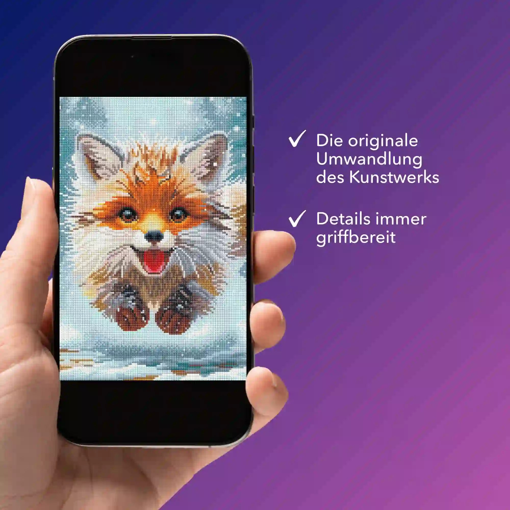 Digitale Bildmappe - Kleiner Fuchs im Winterwald