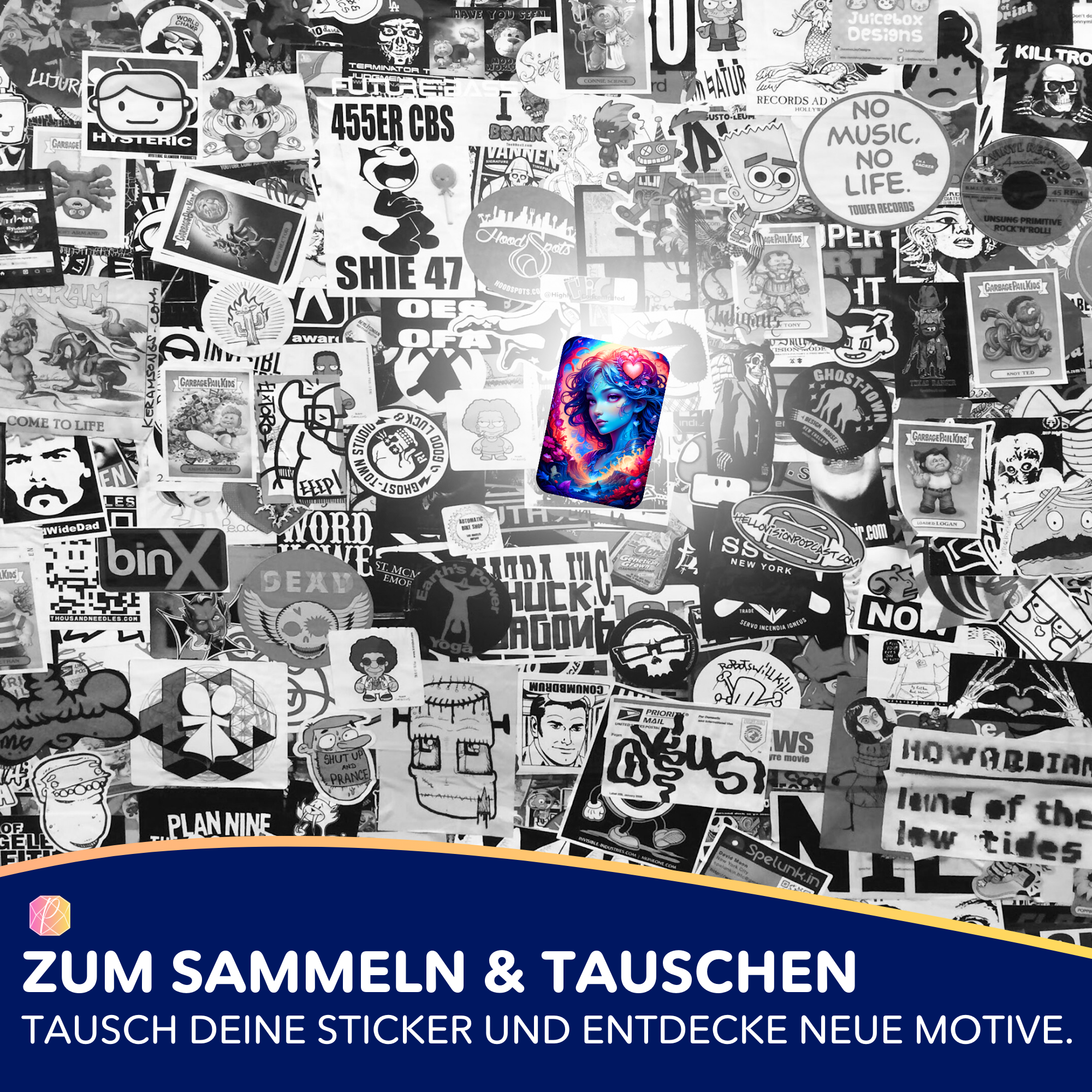 Aufkleber 5er-Set - Moni´s Special - Mystic Girl