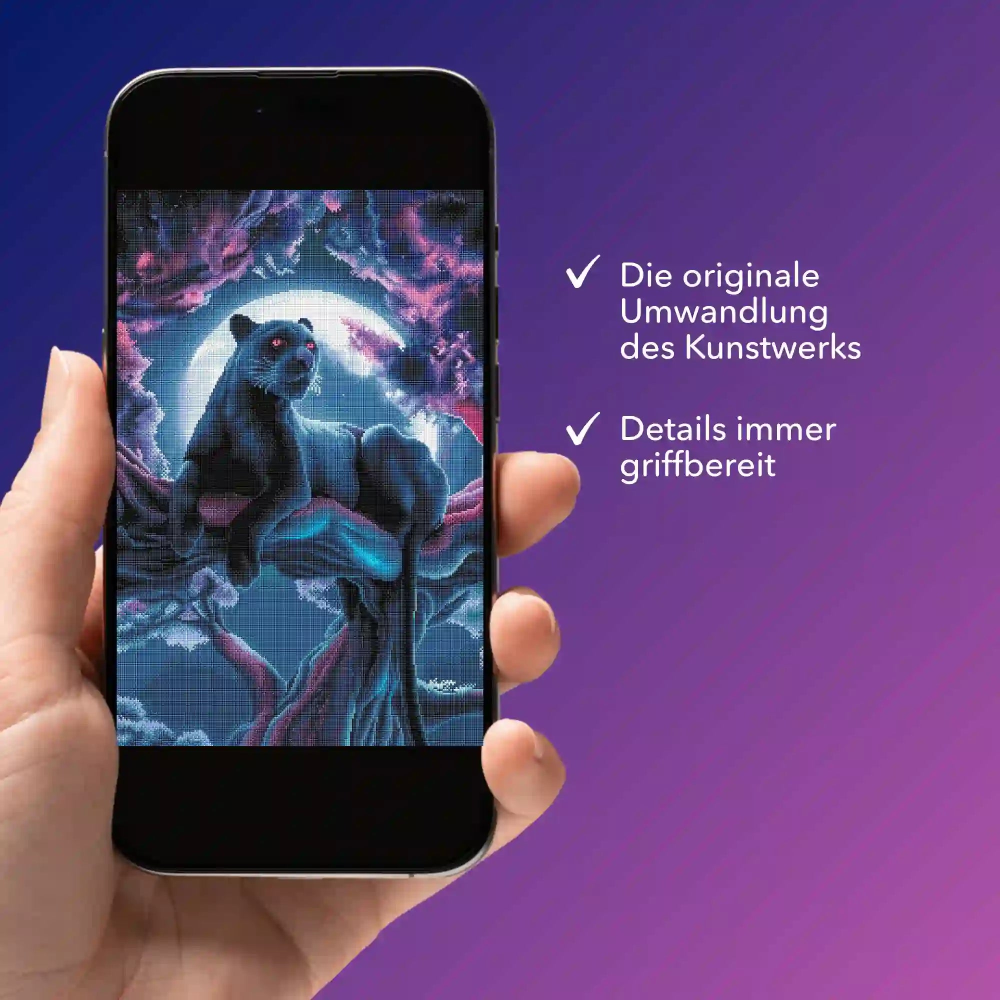 Digitale Bildmappe - Black Panther Kirschblütentraum