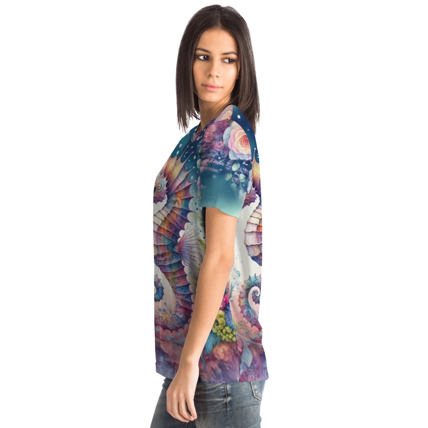 Dreamer T-Shirt - Seepferdchen Blütentraum