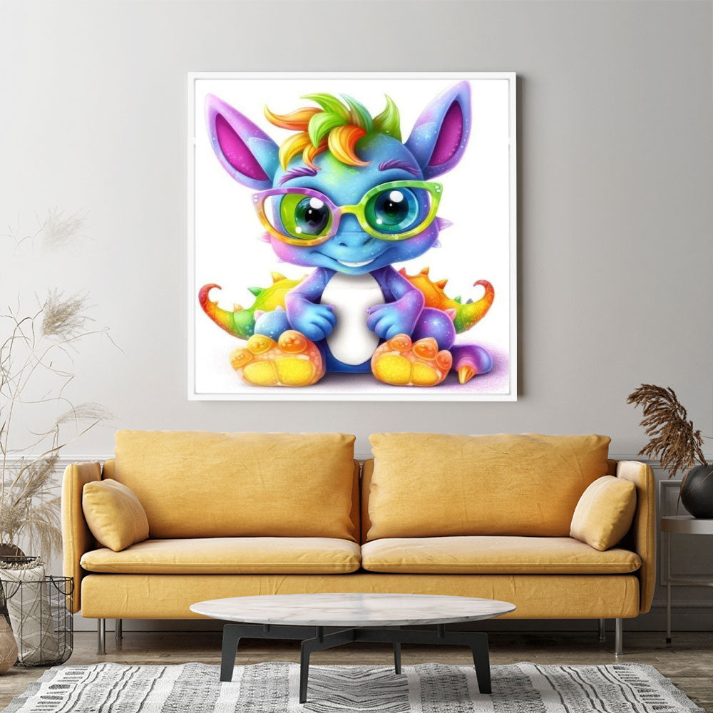 Diamond Painting Wandbild Schlaubi Drache