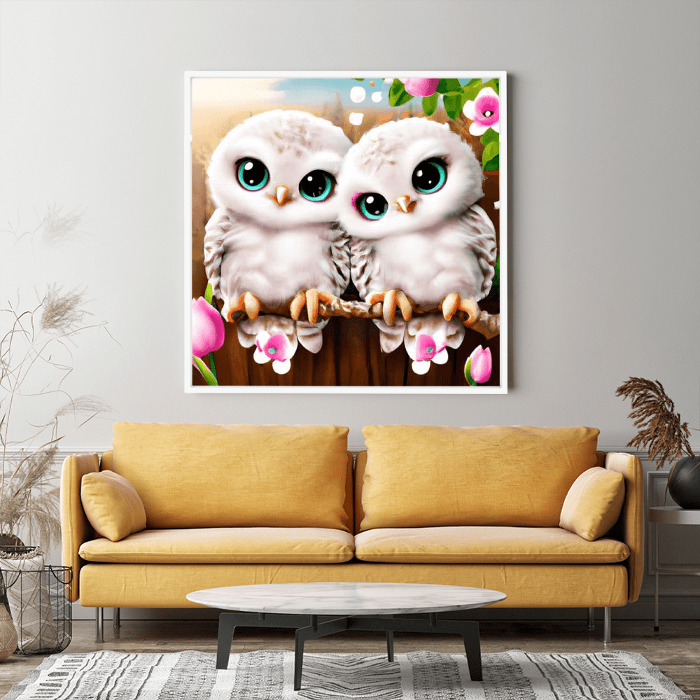 Diamond Painting Strass Special Wandgestaltung XL Frühlingseulen