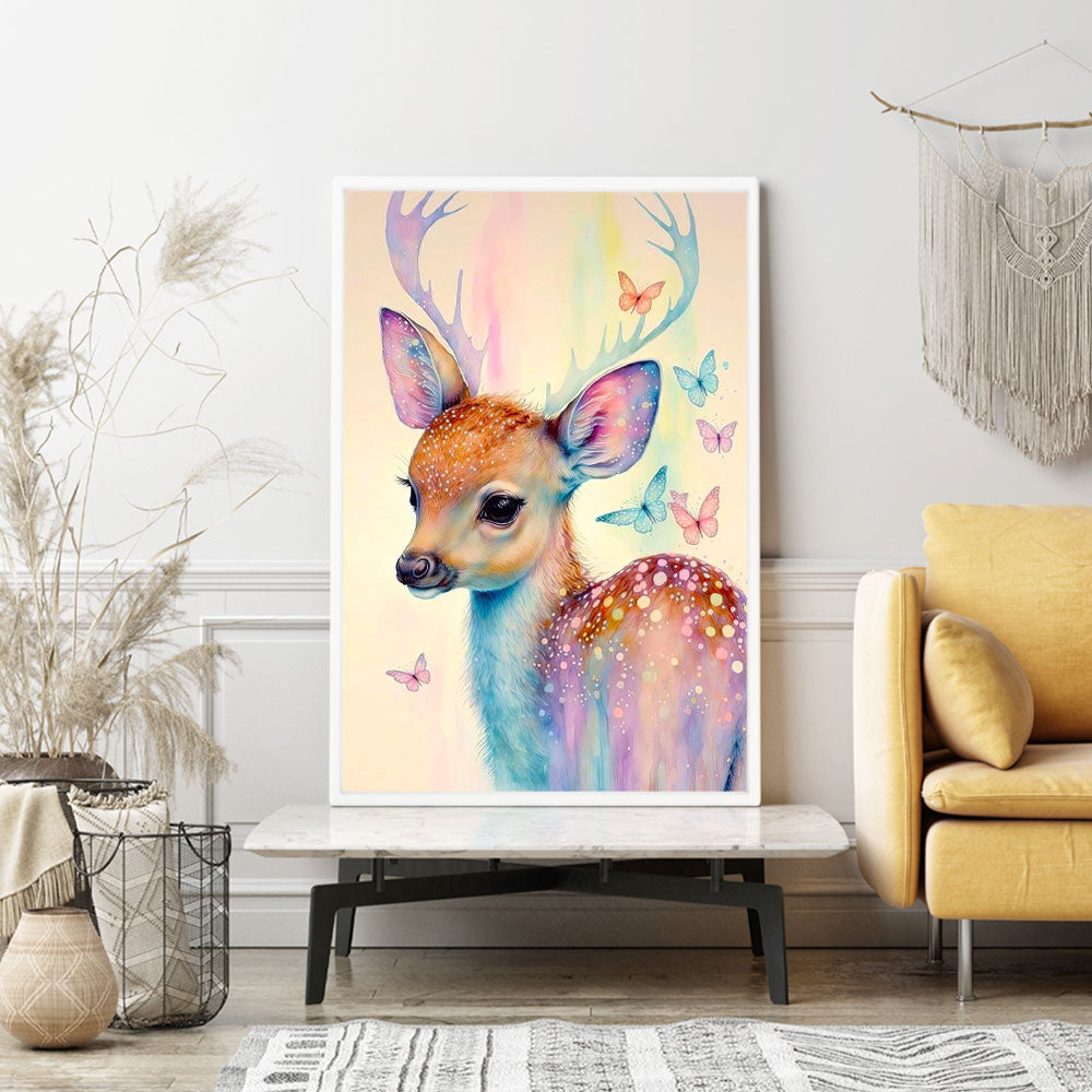 Diamond Painting Wandbild Aquarell Bambi