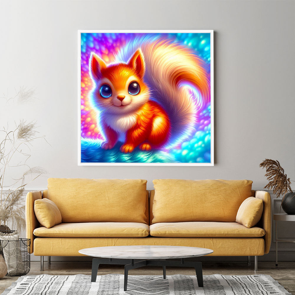 Diamond Painting Wandgestaltung Goldy im Farbenrausch "Limited Edition"