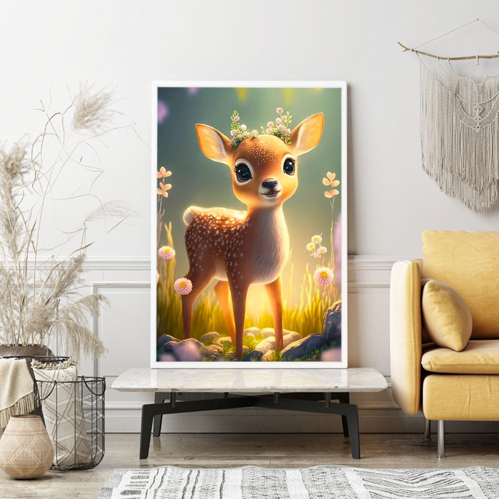 Diamond Painting Wandgestaltung Kleines Rehkitz Anabell "Limited Edition"