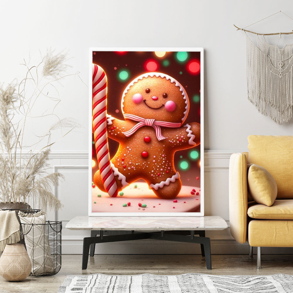 Diamond Painting Wandgestaltung Lebkuchenmännchen