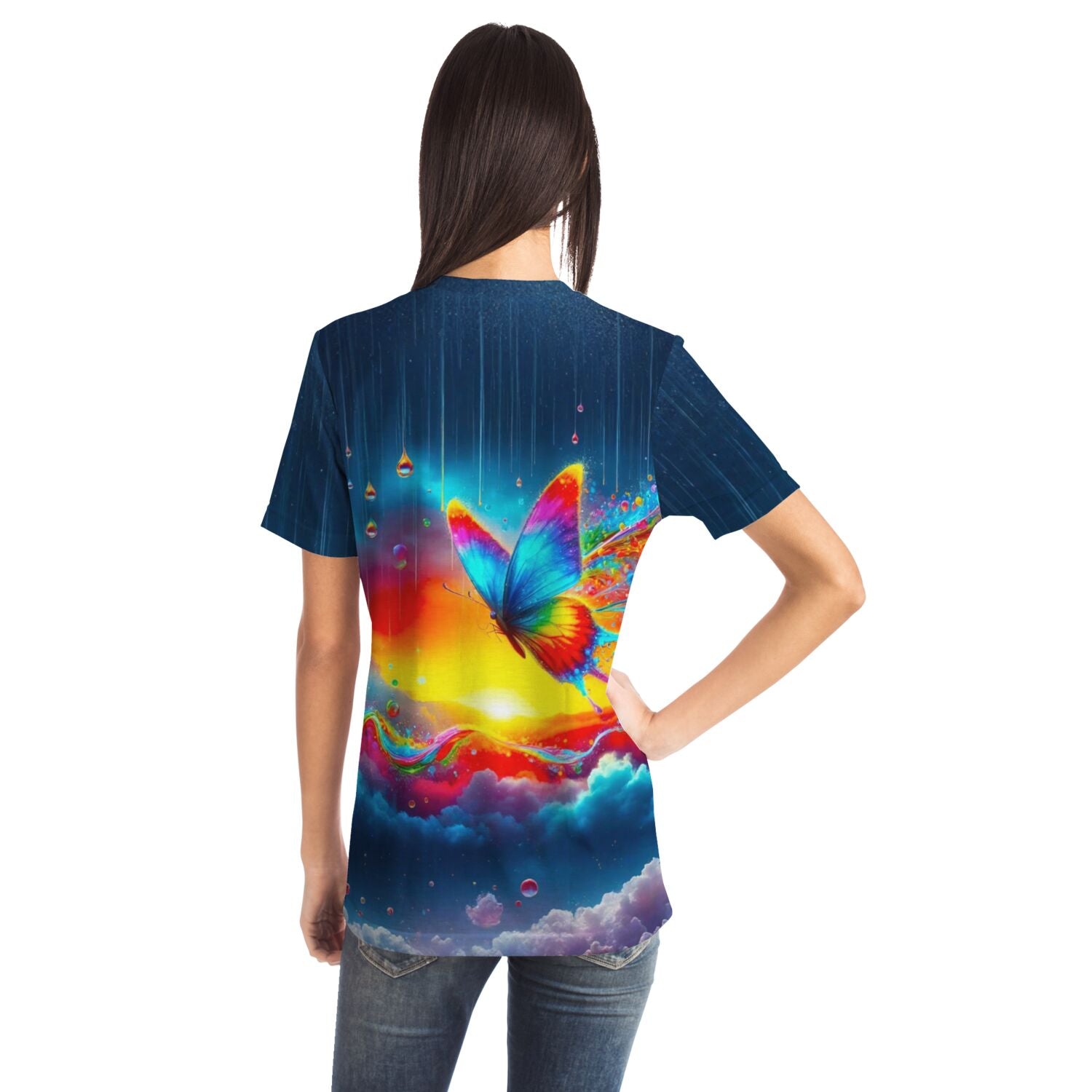 Dreamer T-Shirt - 100 Farben Special - Schmetterlinge im Regenbogenfluss