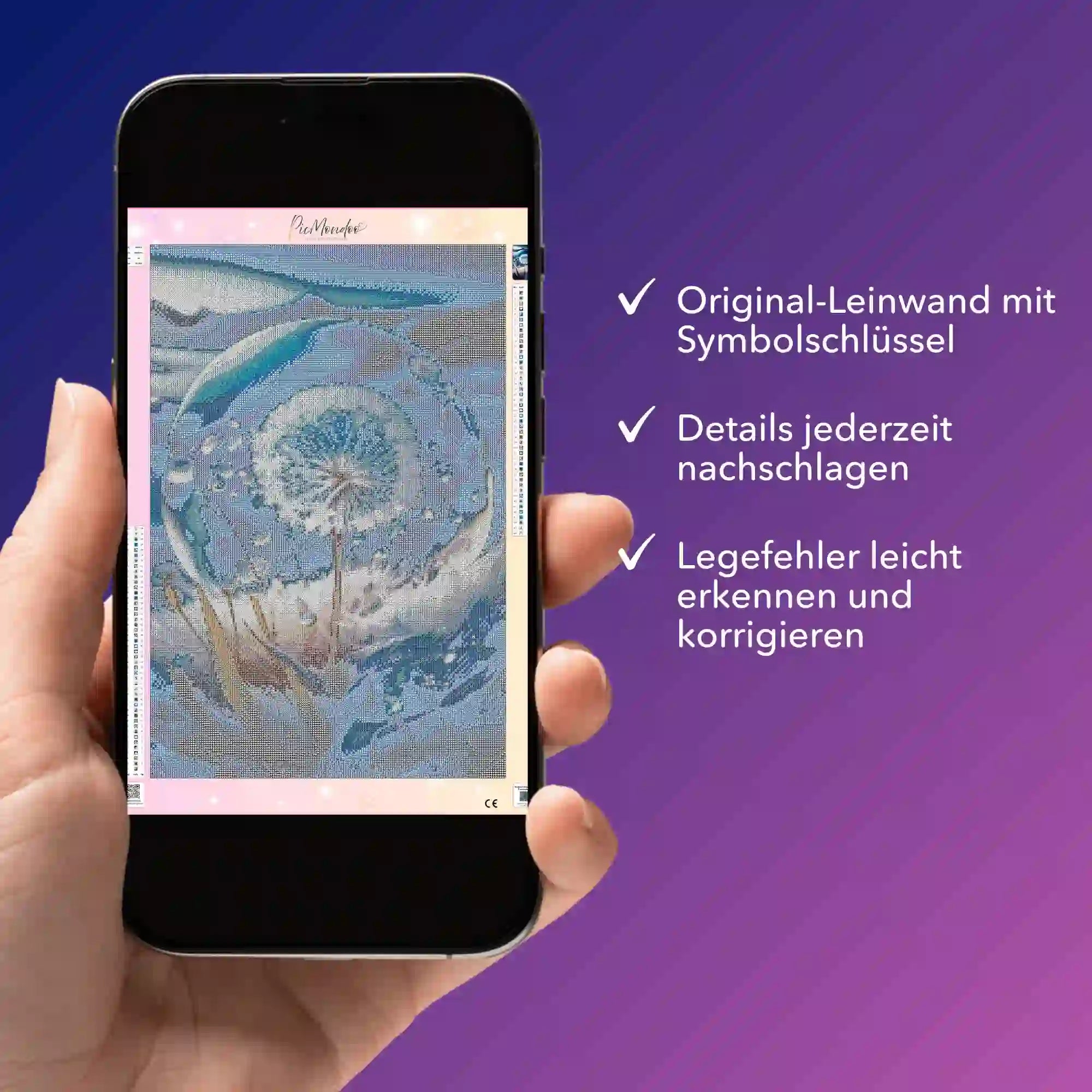 Digitale Bildmappe - Pusteblume Eiskristall