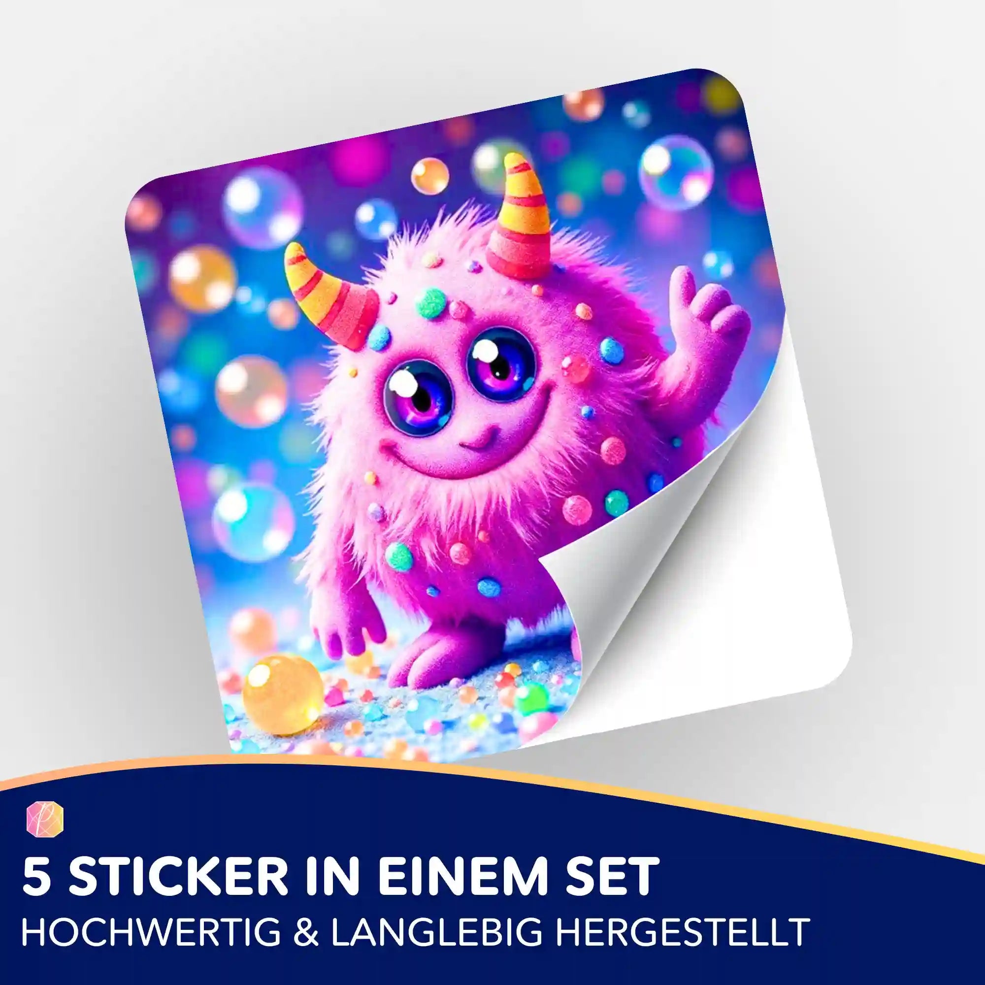 Aufkleber 5er-Set - Moni Live Verkauf - Rolli