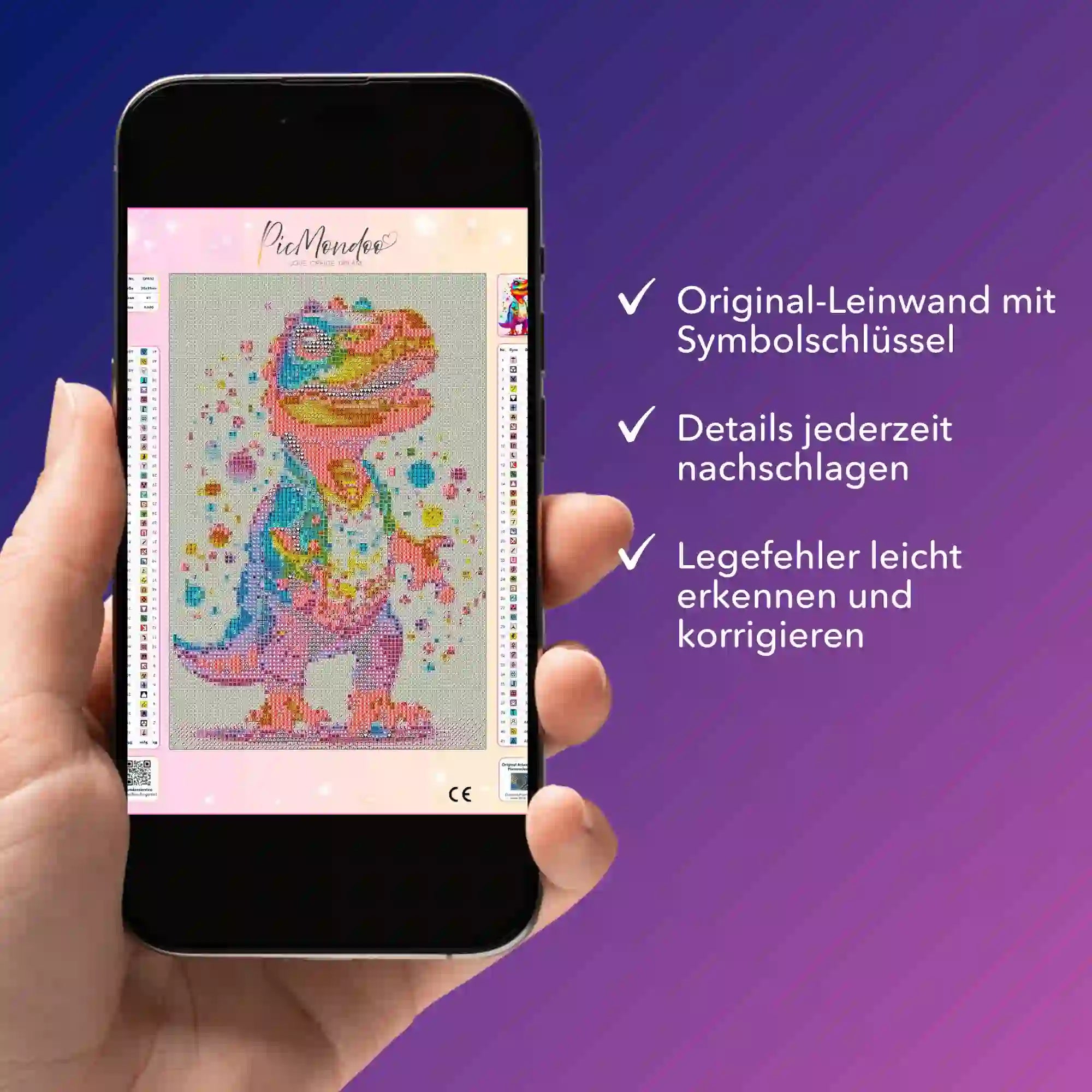 Digitale Bildmappe - Kunterbunter Dinosaurier