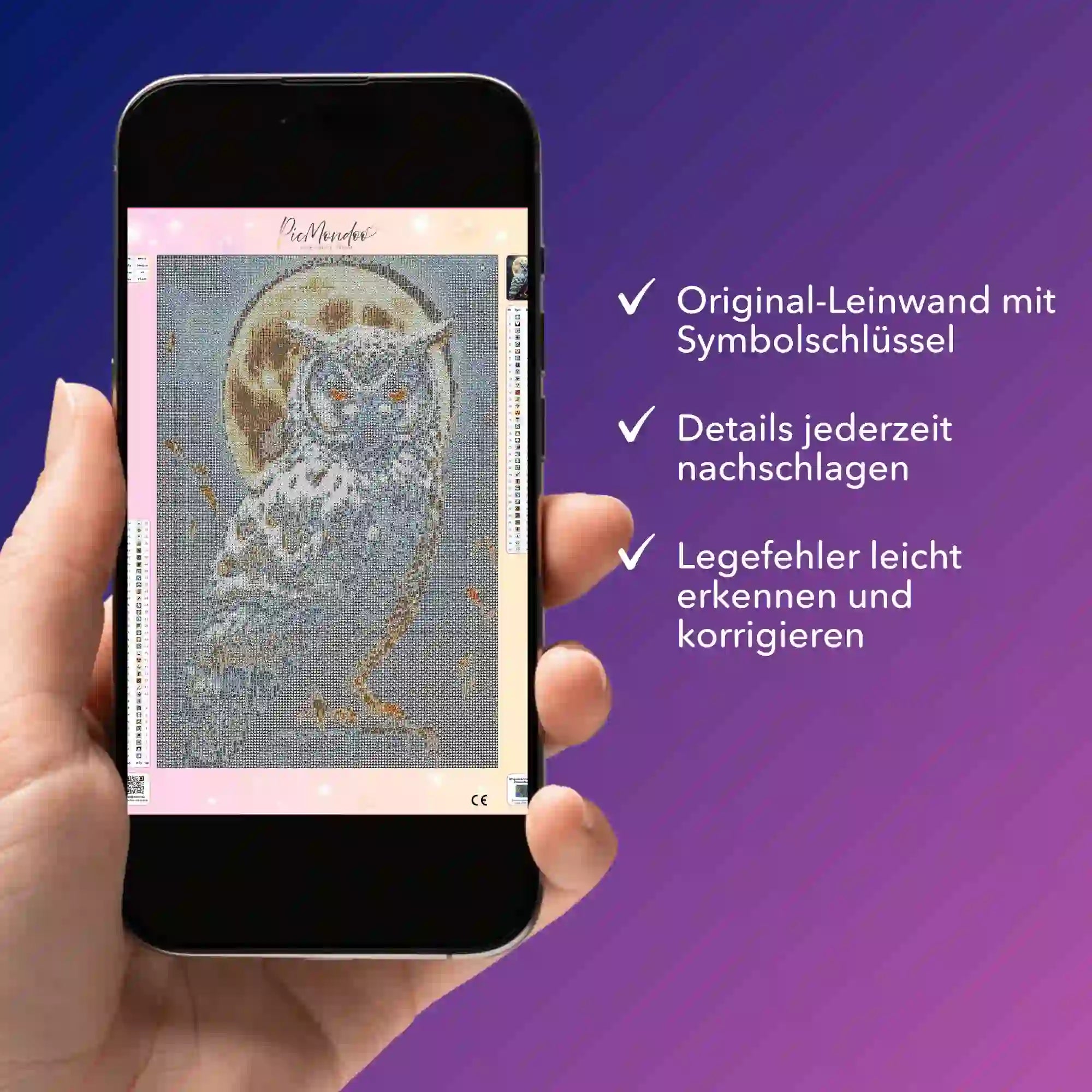 Digitale Bildmappe - Eule im Mondschein