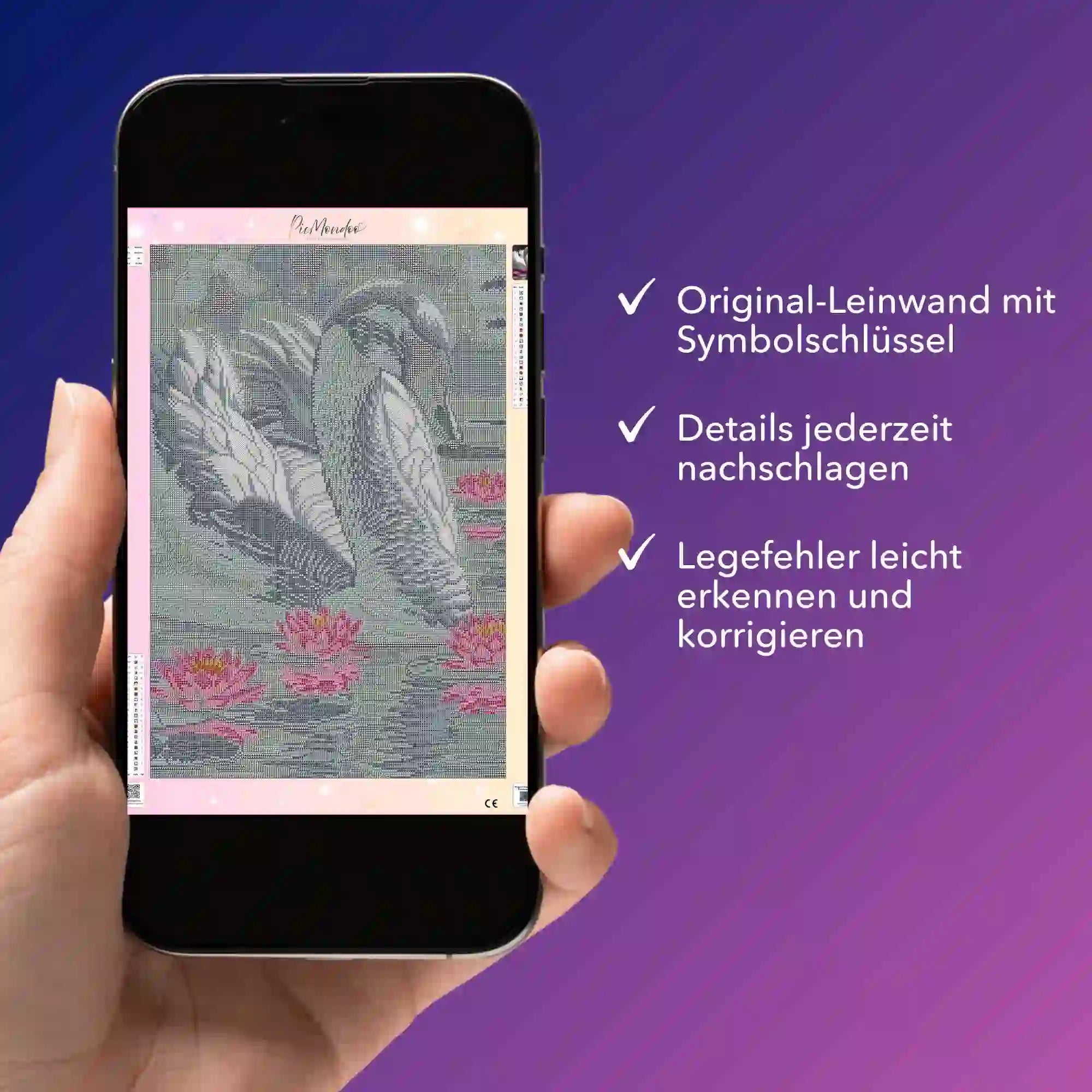 Digitale Bildmappe - Schwan im Seerosensee