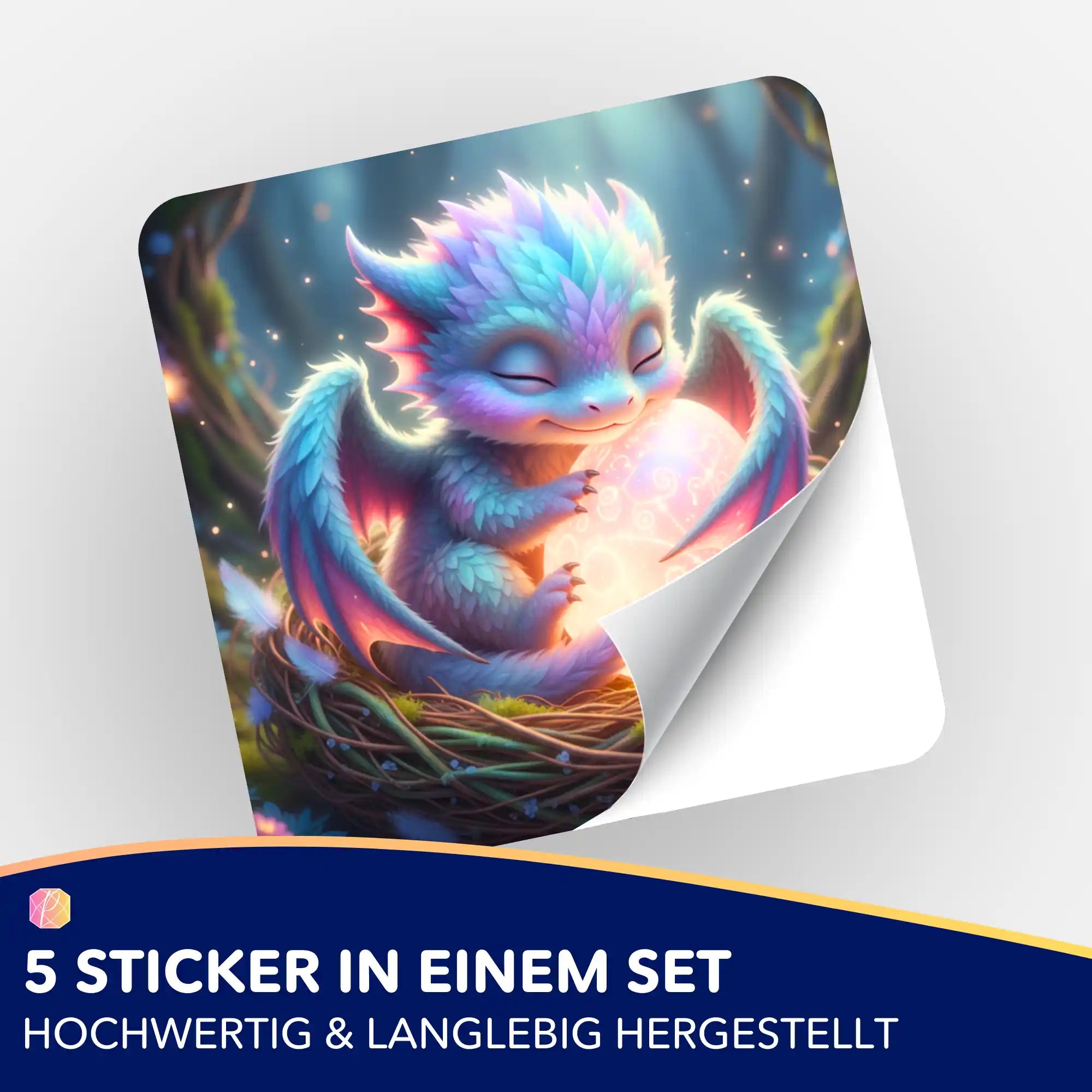 Aufkleber 5er-Set - Lichtdrache Faye "Limited Edition"