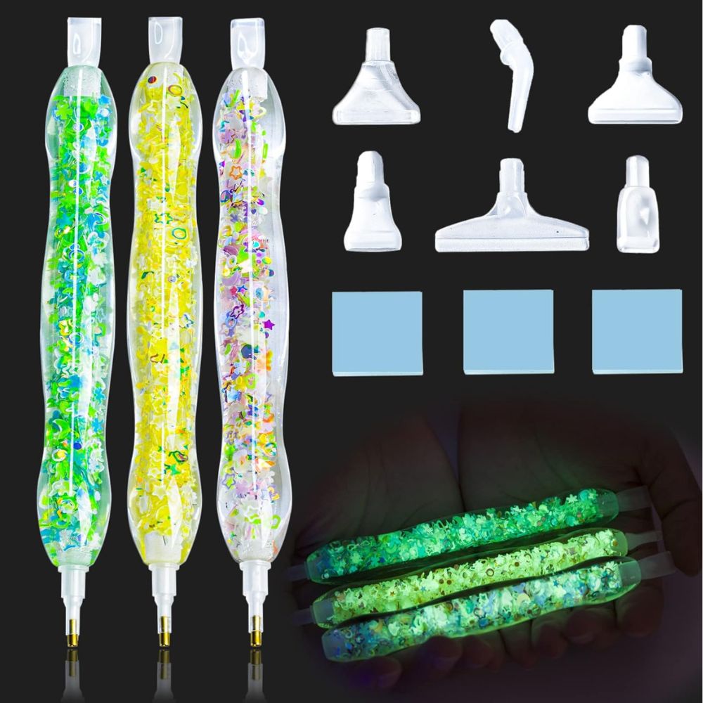 "Glow in the dark" Stifte Set (3er Pack)
