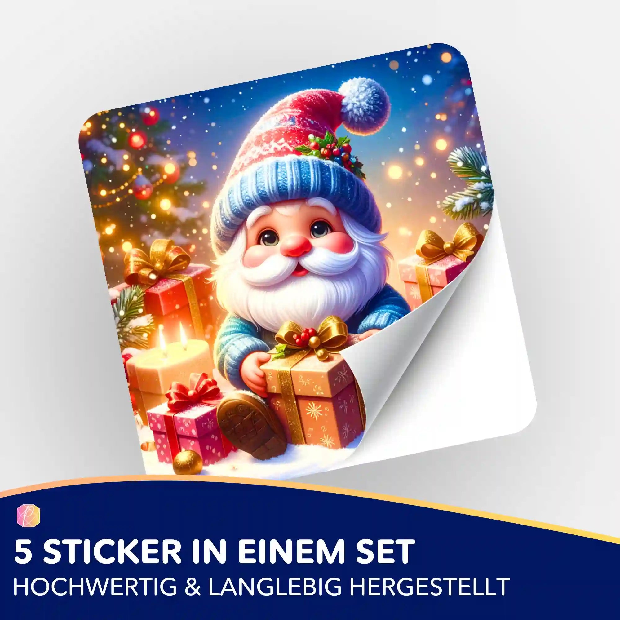 Aufkleber 5er-Set - Santa Claus