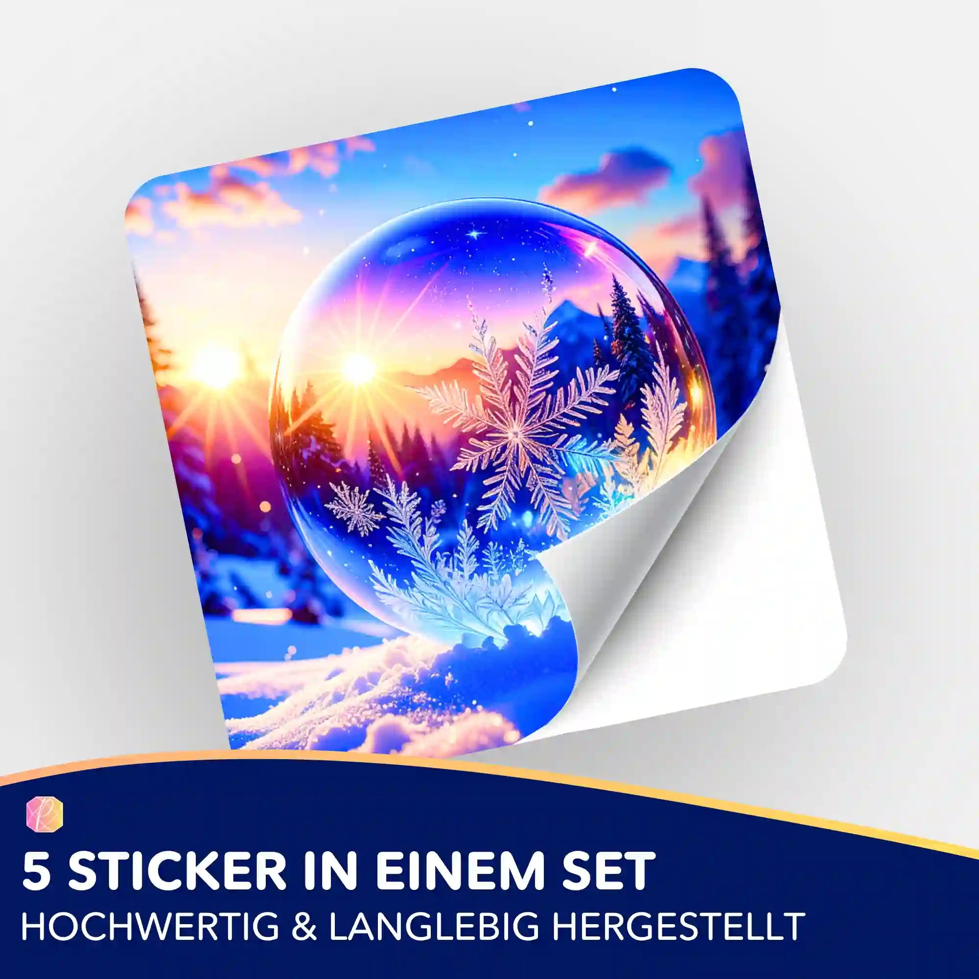 Aufkleber 5er-Set - Kristallwelt