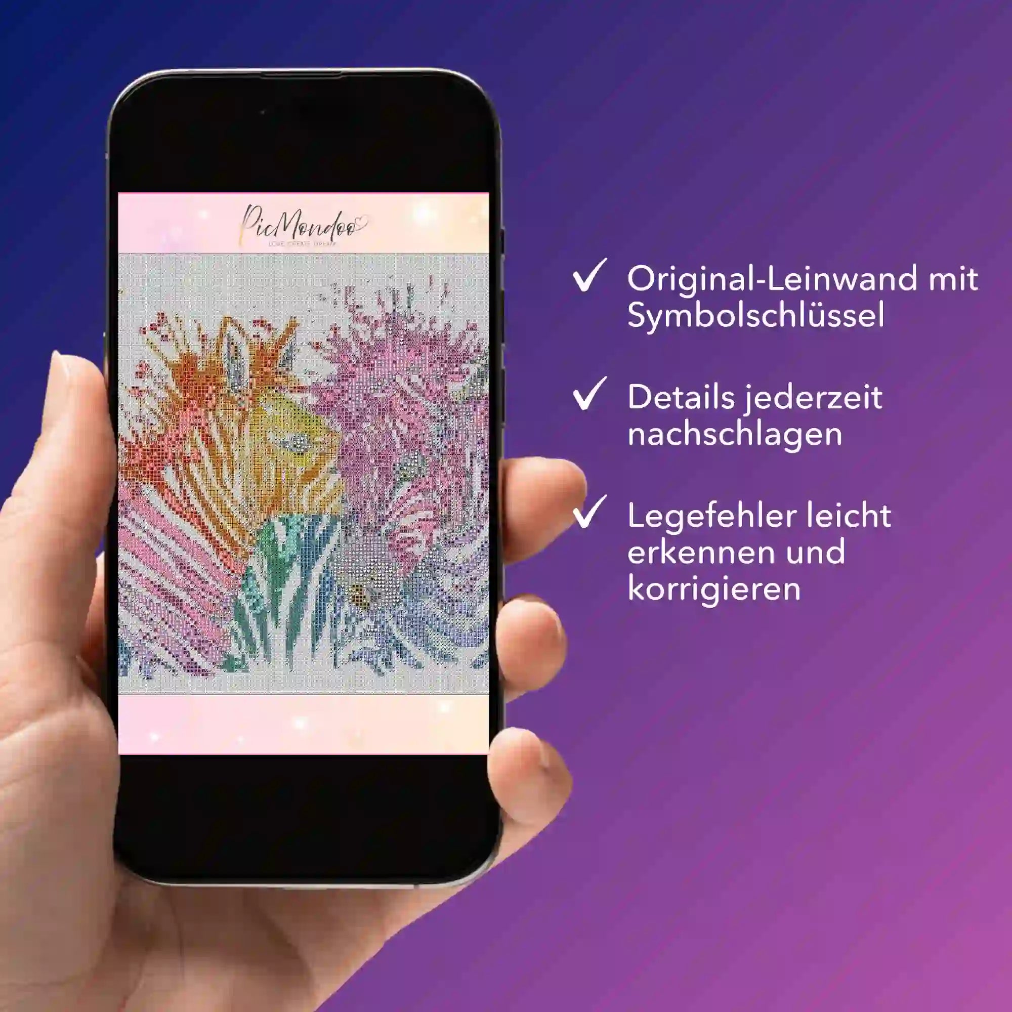 Digitale Bildmappe - Bunte Zebras