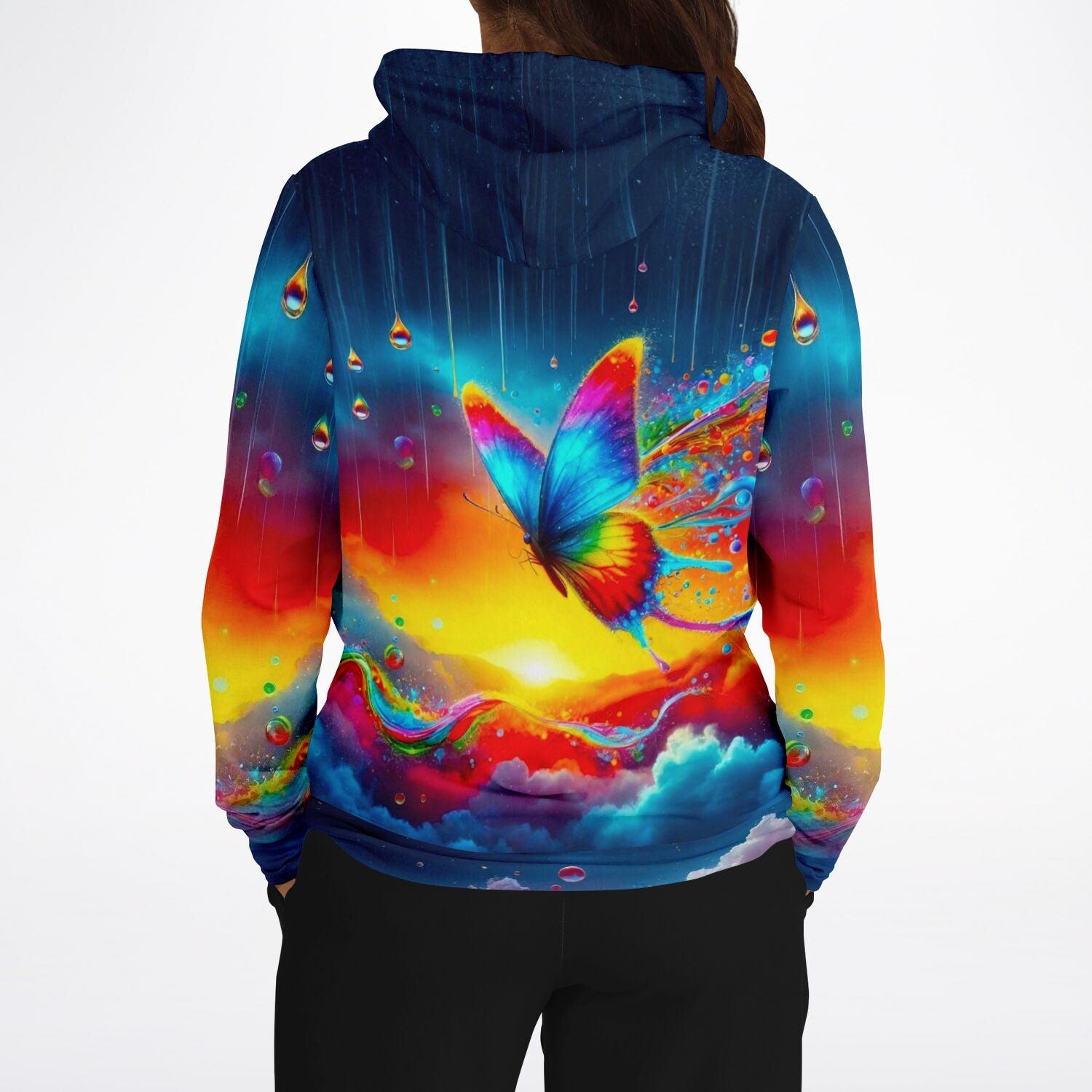Dreamer Hoodie - 100 Farben Special - Schmetterlinge im Regenbogenfluss