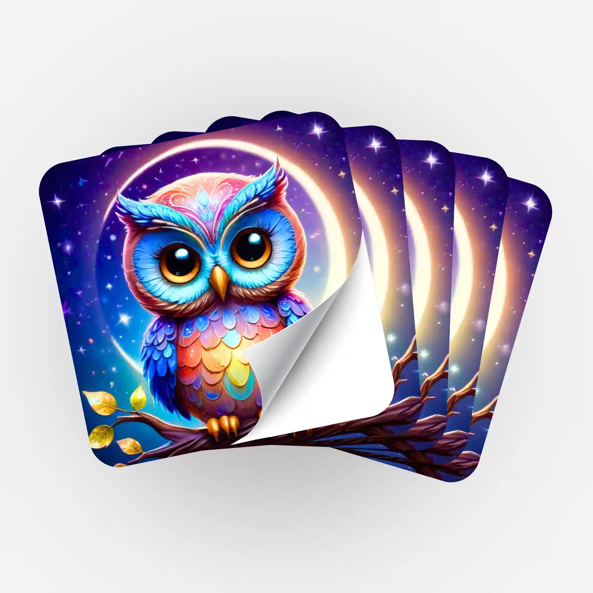 Aufkleber 5er-Set - Moni Live Verkauf - Owl Oskar