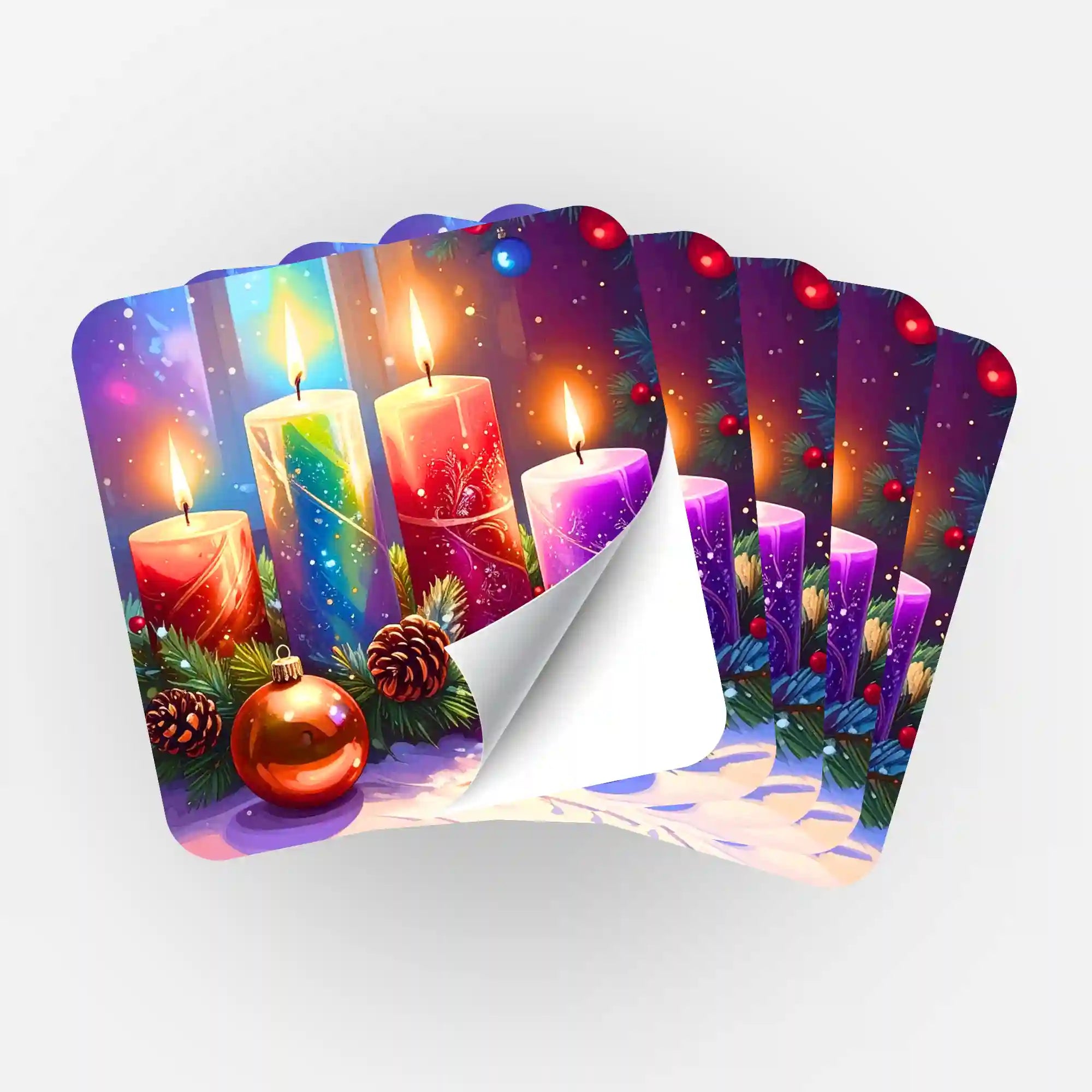Aufkleber 5er-Set - Adventsgesteck