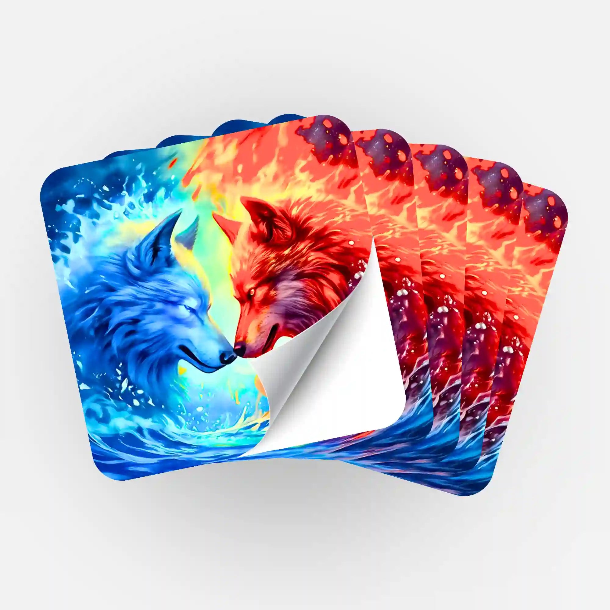 Aufkleber 5er-Set - Wächter über Feuer und Wasser "Limited Edition"