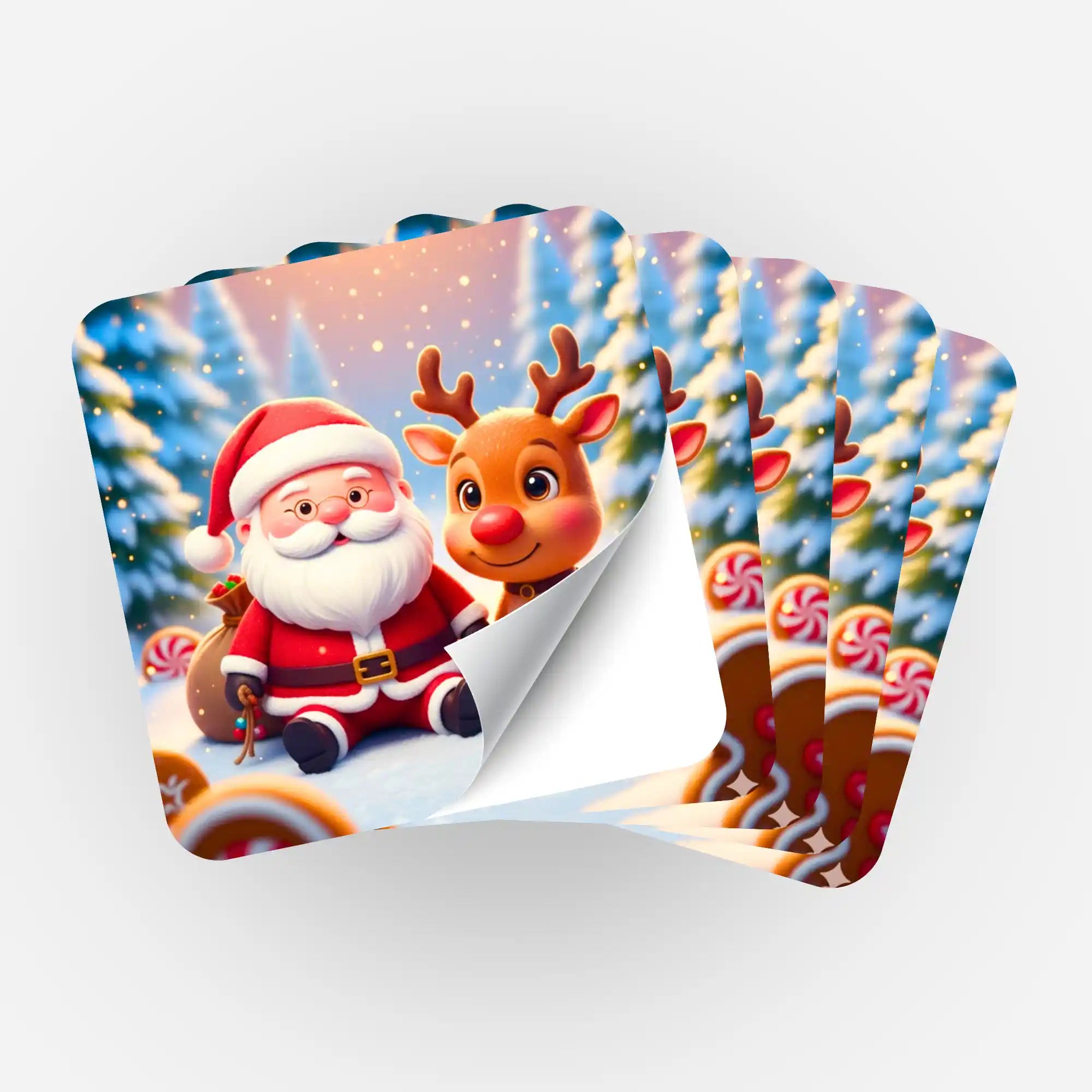 Aufkleber 5er-Set - Happy Christmas