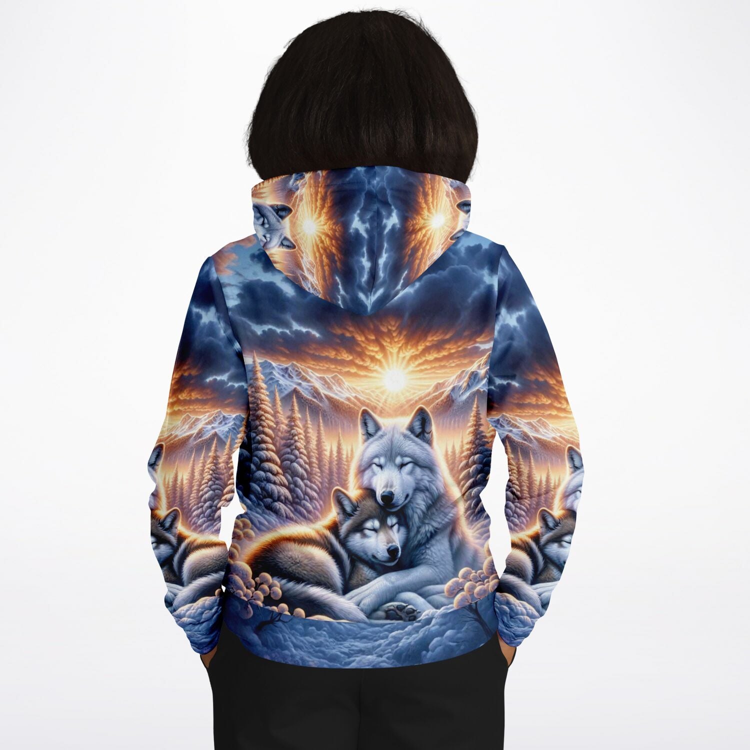 Dreamer Hoodie - Wolfliebe im Sonnenaufgang