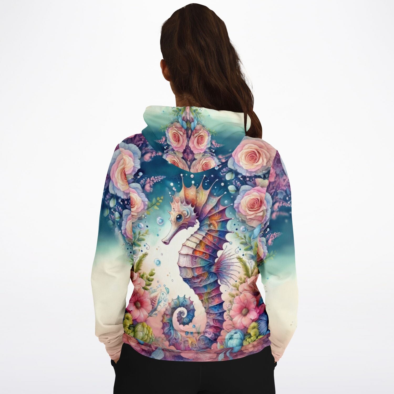 Dreamer Hoodie - Seepferdchen Blütentraum